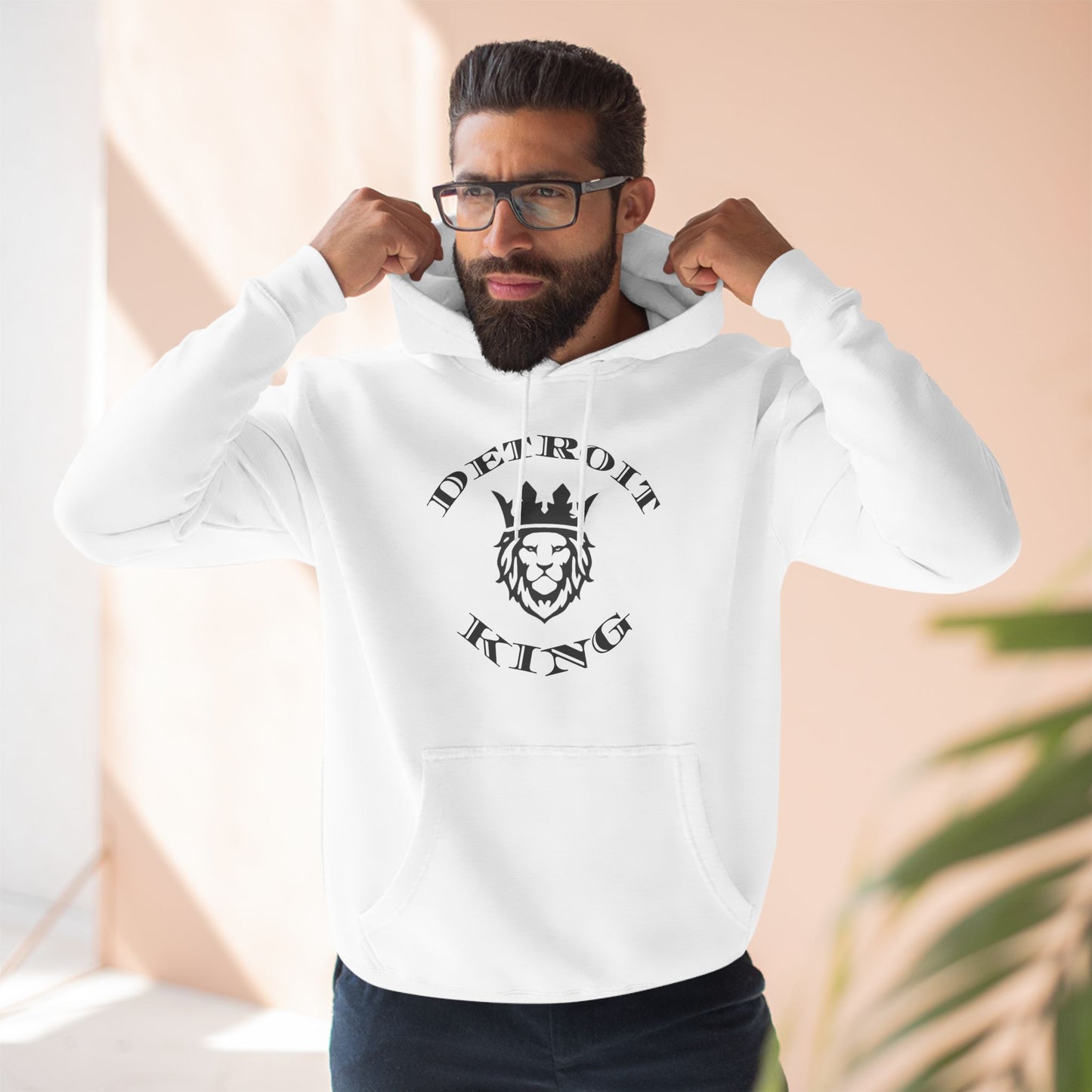 Fleece Hoodie Sovereignty King and Queen Love Unity, I AM KING I embody sovereignty, love and kindness, uplifting, This positive energy extends outward