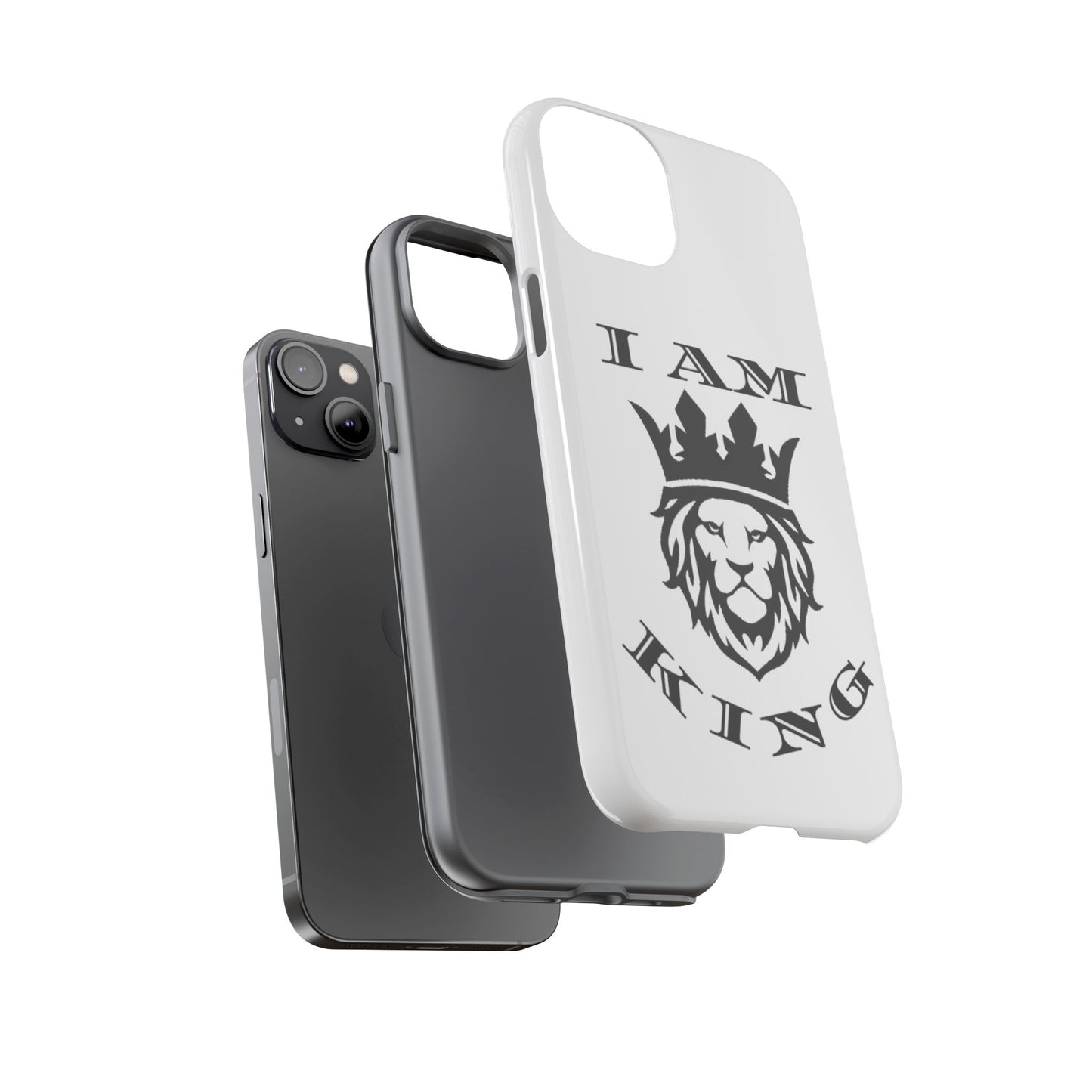 I Am King Lion Phone Case - Tough & Stylish Protection for Confidence, I Am King, I Am Queen, leadership, ruling, family, uplifting, kindness, King, Queen, Love, Lion