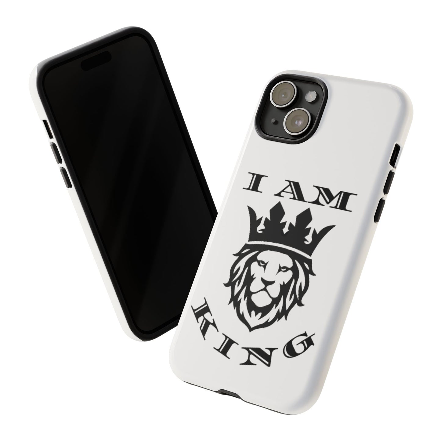 I Am King Lion Phone Case - Tough & Stylish Protection for Confidence, I Am King, I Am Queen, leadership, ruling, family, uplifting, kindness, King, Queen, Love, Lion