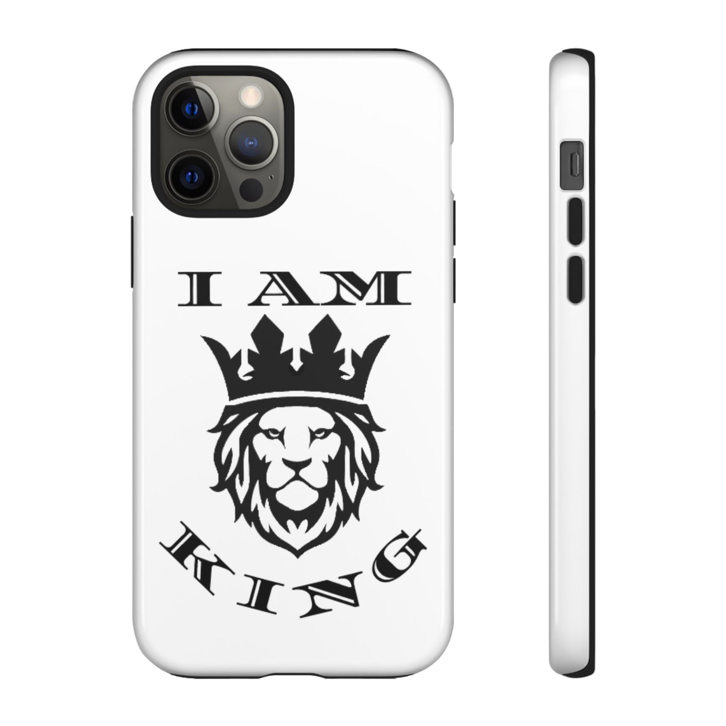 I Am King Lion Phone Case - Tough & Stylish Protection for Confidence, I Am King, I Am Queen, leadership, ruling, family, uplifting, kindness, King, Queen, Love, Lion