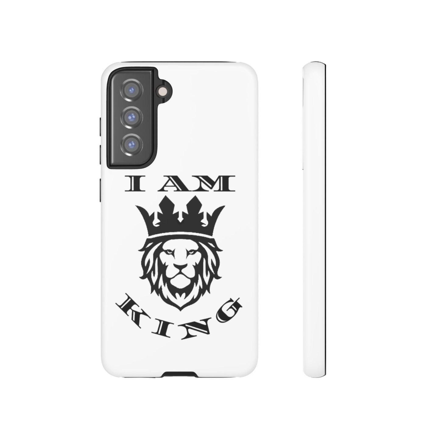 I Am King Lion Phone Case - Tough & Stylish Protection for Confidence, I Am King, I Am Queen, leadership, ruling, family, uplifting, kindness, King, Queen, Love, Lion