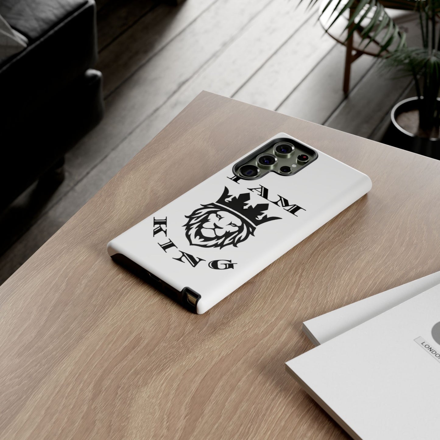 I Am King Lion Phone Case - Tough & Stylish Protection for Confidence, I Am King, I Am Queen, leadership, ruling, family, uplifting, kindness, King, Queen, Love, Lion