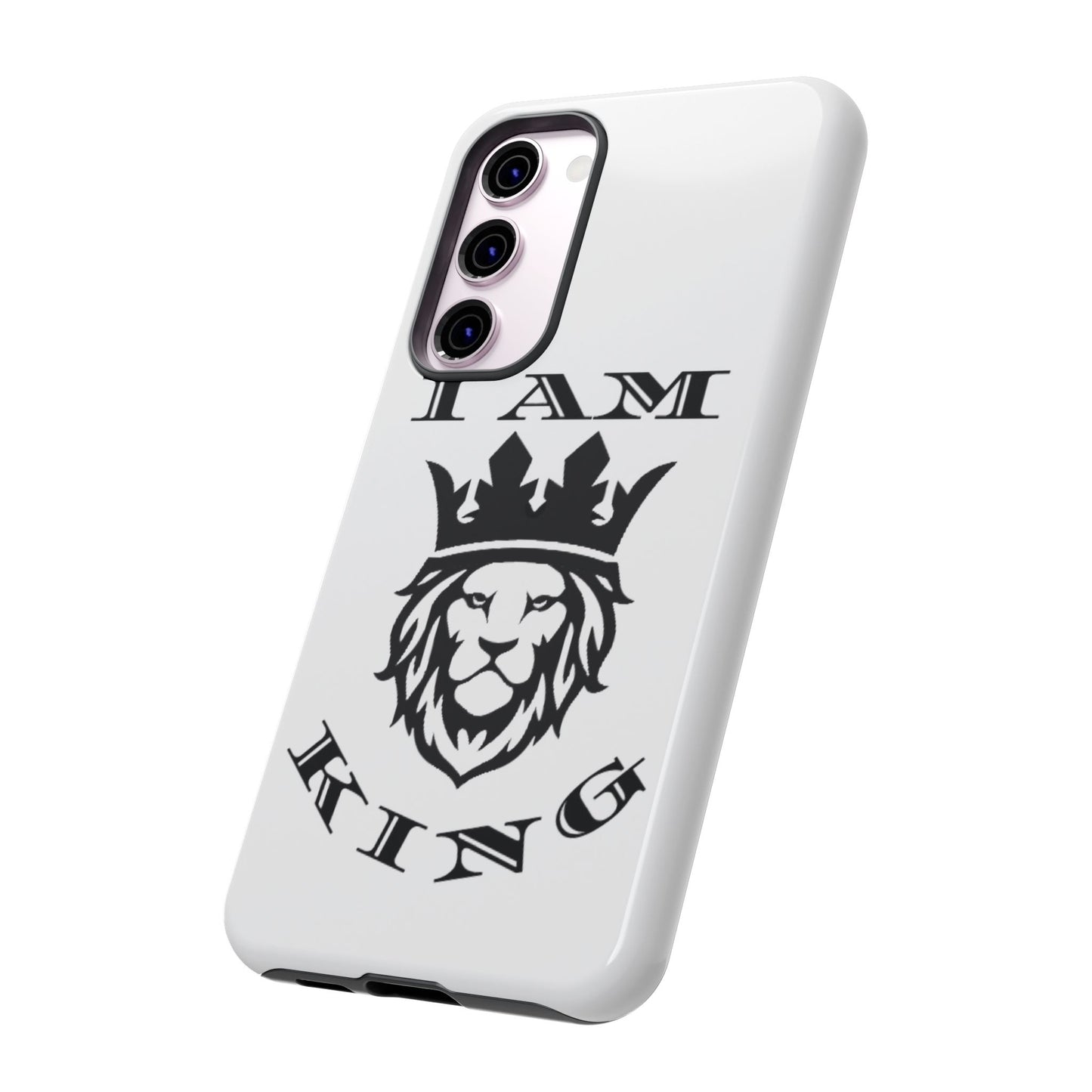 I Am King Lion Phone Case - Tough & Stylish Protection for Confidence, I Am King, I Am Queen, leadership, ruling, family, uplifting, kindness, King, Queen, Love, Lion
