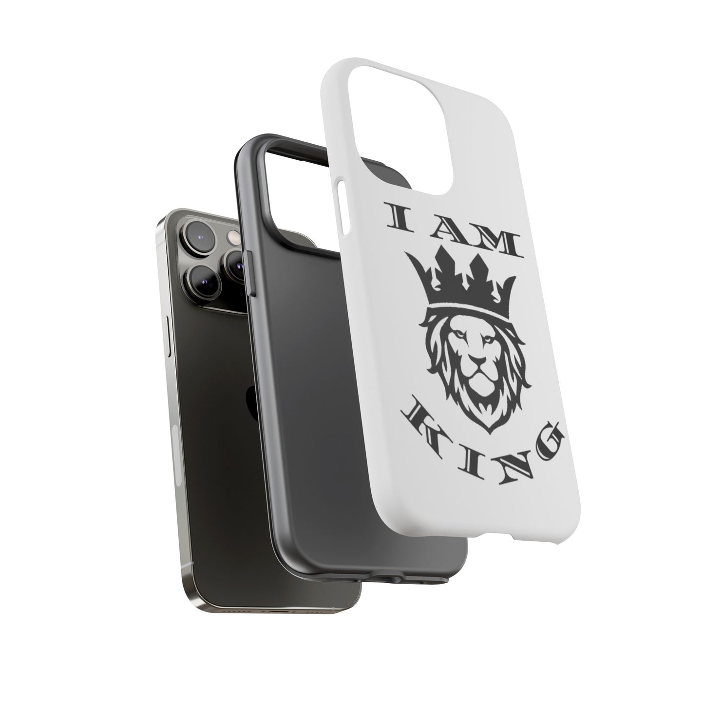 I Am King Lion Phone Case - Tough & Stylish Protection for Confidence, I Am King, I Am Queen, leadership, ruling, family, uplifting, kindness, King, Queen, Love, Lion