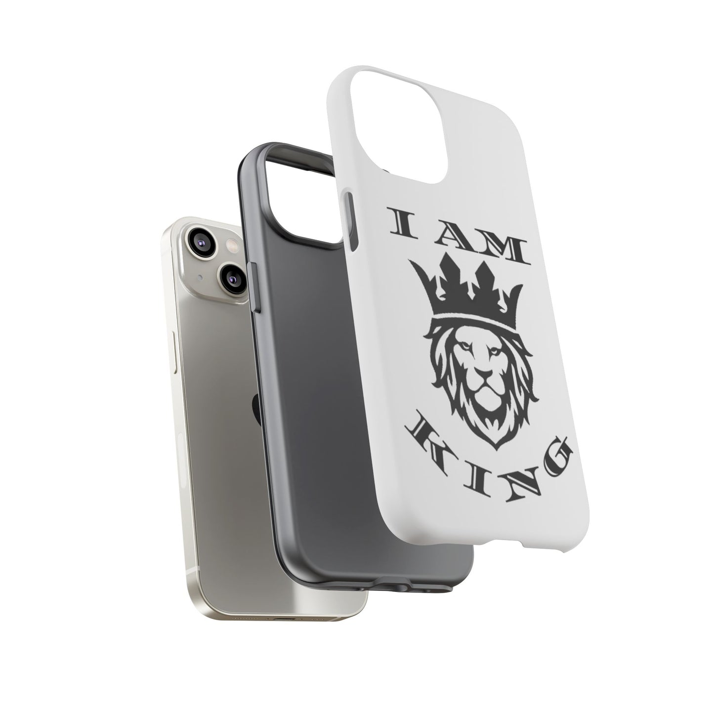 I Am King Lion Phone Case - Tough & Stylish Protection for Confidence, I Am King, I Am Queen, leadership, ruling, family, uplifting, kindness, King, Queen, Love, Lion