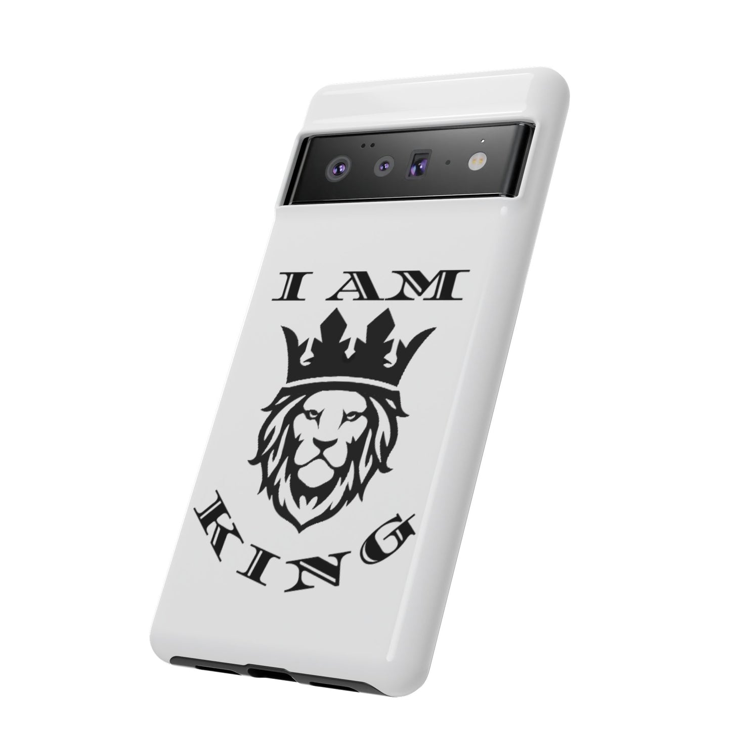 I Am King Lion Phone Case - Tough & Stylish Protection for Confidence, I Am King, I Am Queen, leadership, ruling, family, uplifting, kindness, King, Queen, Love, Lion