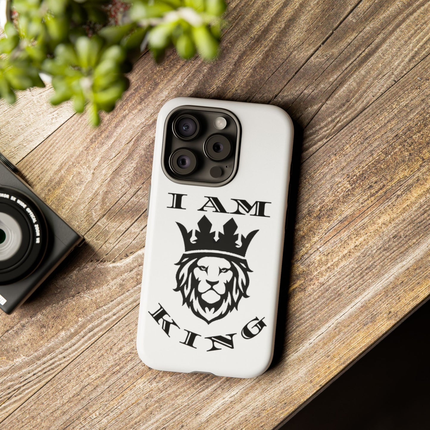 I Am King Lion Phone Case - Tough & Stylish Protection for Confidence, I Am King, I Am Queen, leadership, ruling, family, uplifting, kindness, King, Queen, Love, Lion