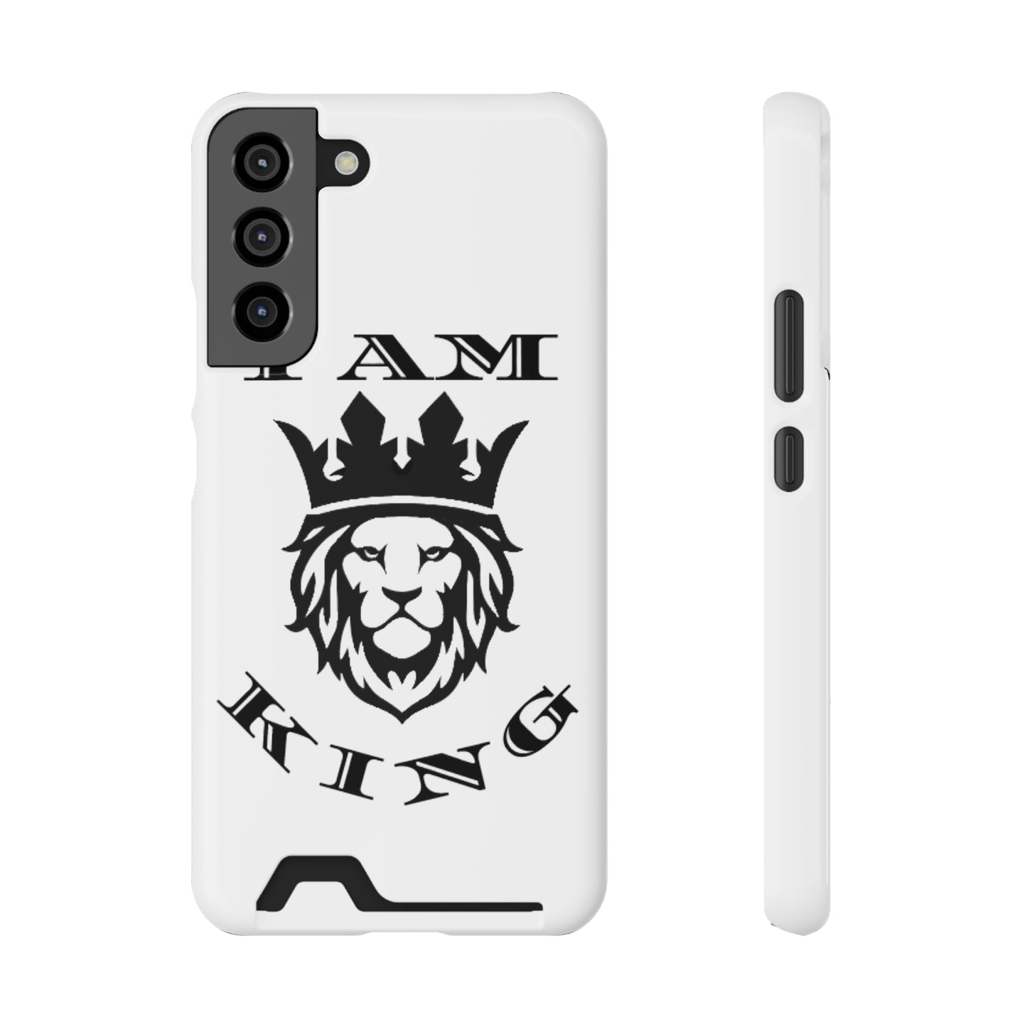 King Crown Phone Case with Card Holder - Stylish Protection for Royalty