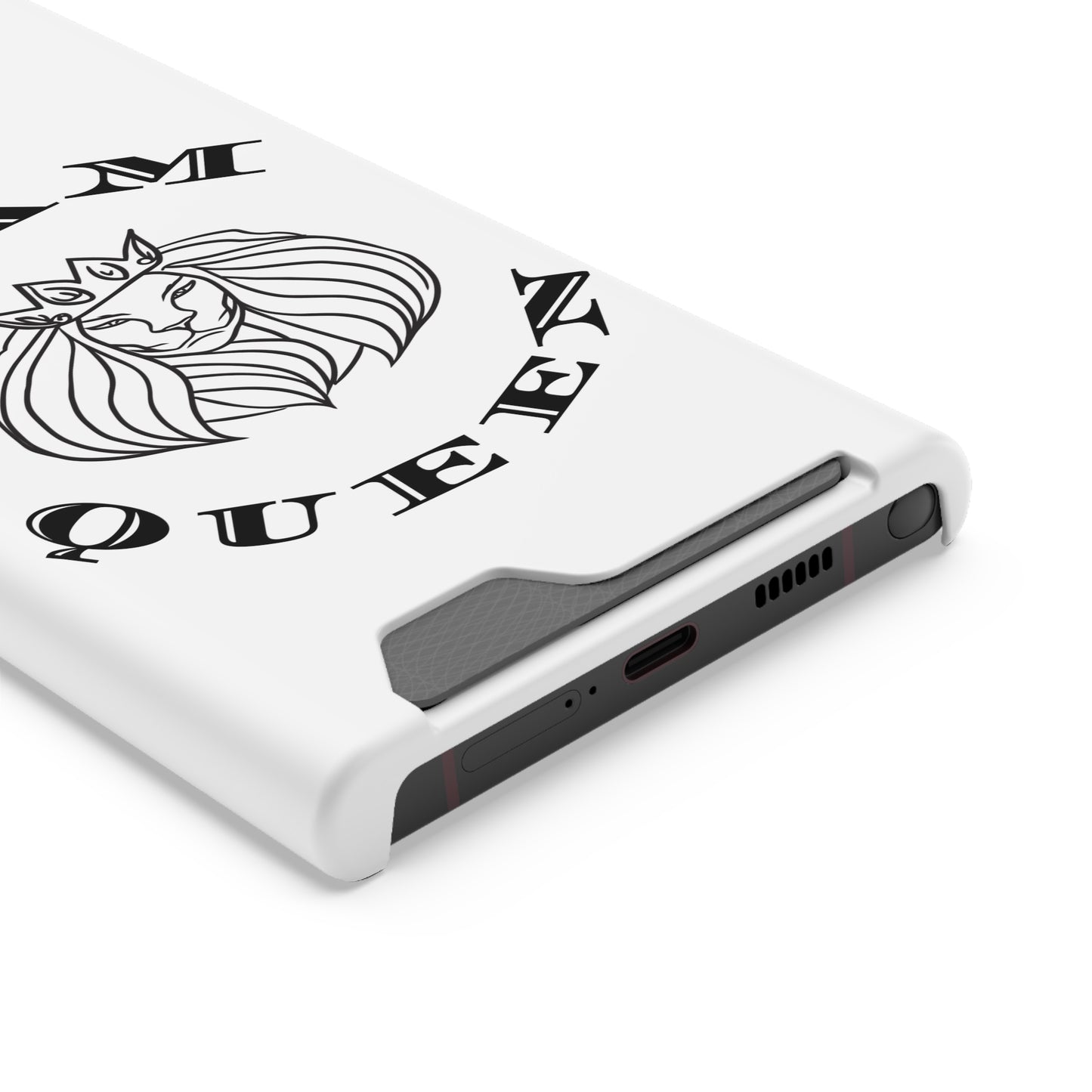 Queen Lion Phone Case with Card Holder - Stylish & Functional