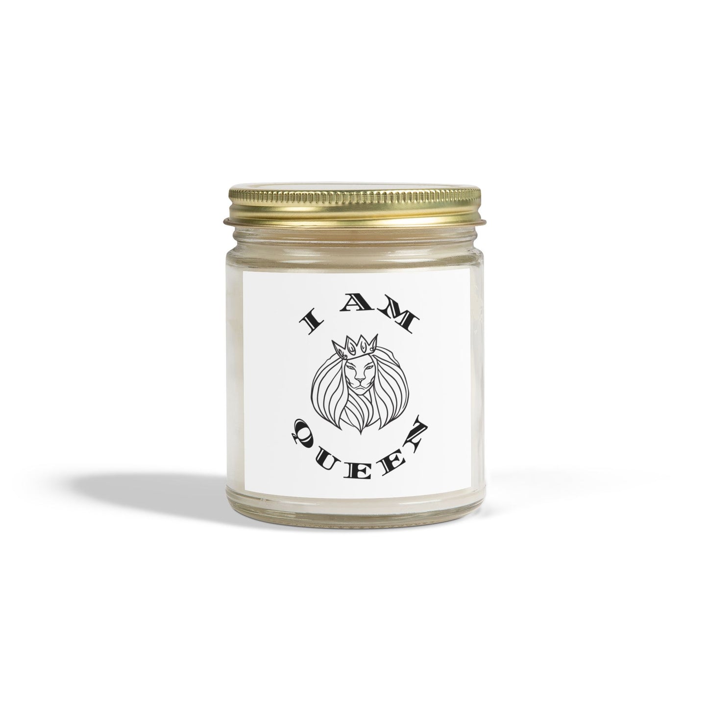 I AM QUEEN Scented Candle - Coconut Apricot Wax (4oz, 9oz) I Am King, I Am Queen, leadership, ruling, family, uplifting, kindness, King, Queen, Love, Lion.