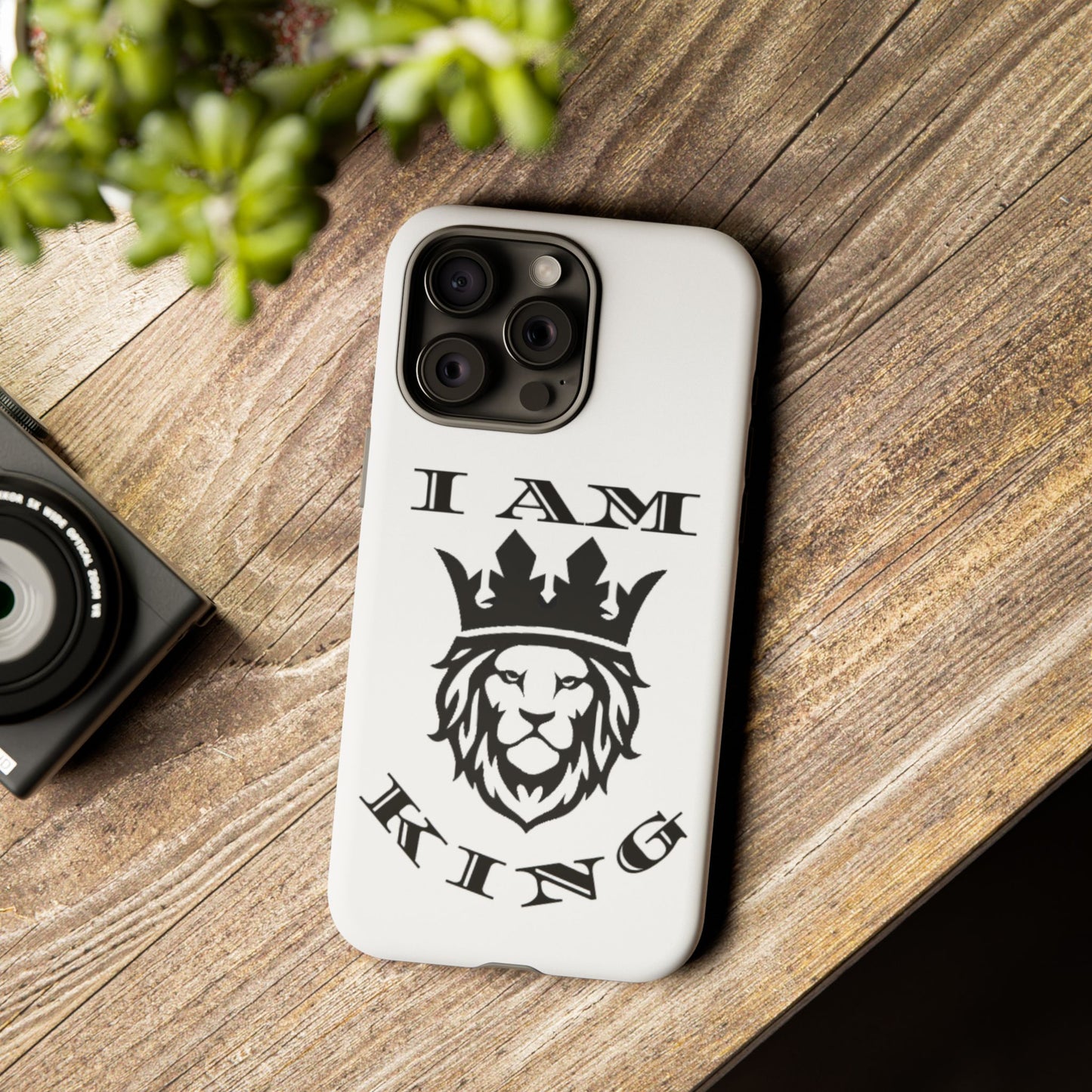I Am King Lion Phone Case - Tough & Stylish Protection for Confidence, I Am King, I Am Queen, leadership, ruling, family, uplifting, kindness, King, Queen, Love, Lion