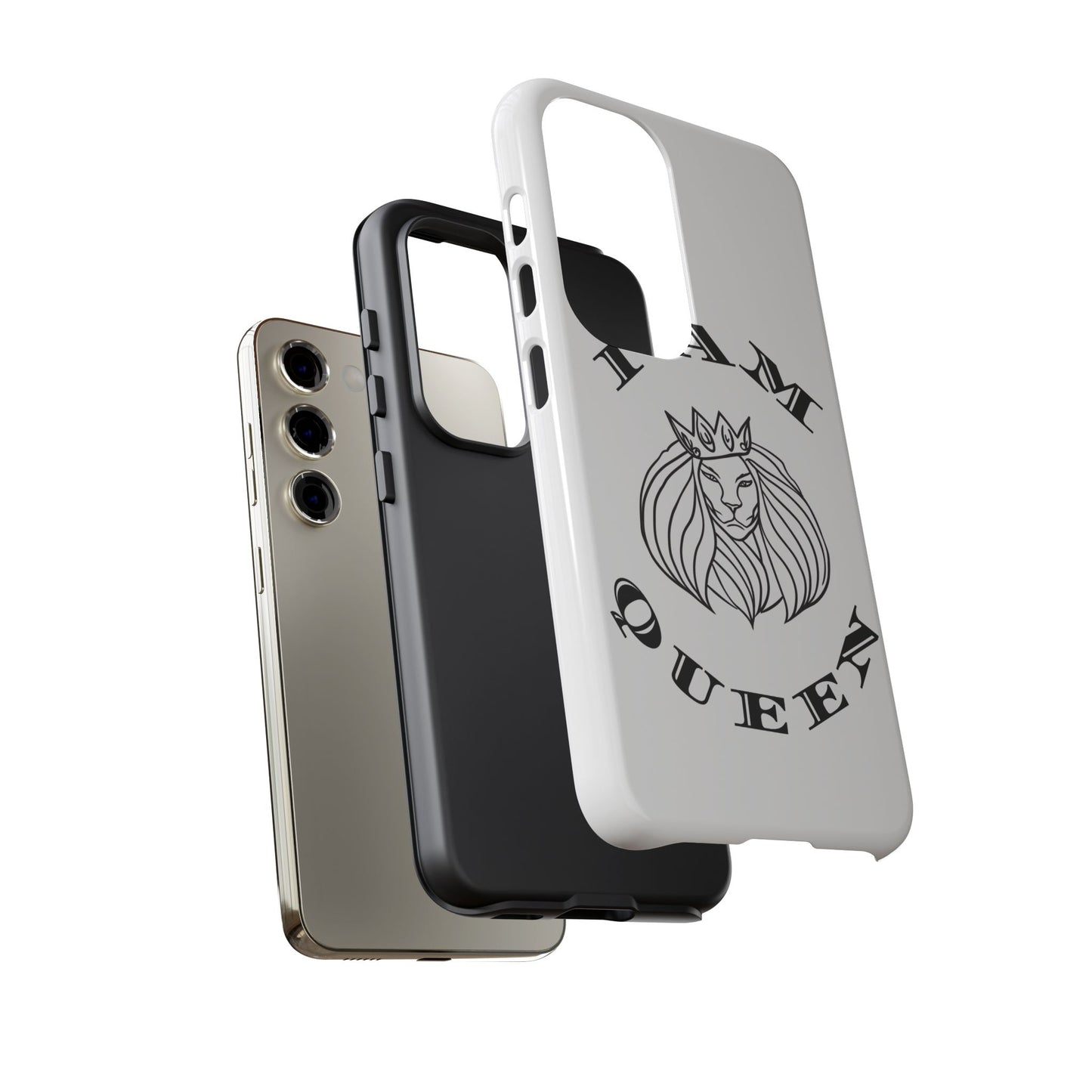 I Am Queen Tough Phone Case - Stylish Protection with Lion Design, I Am King, I Am Queen, leadership, ruling, family, uplifting, kindness, King, Queen, Love, Lion.