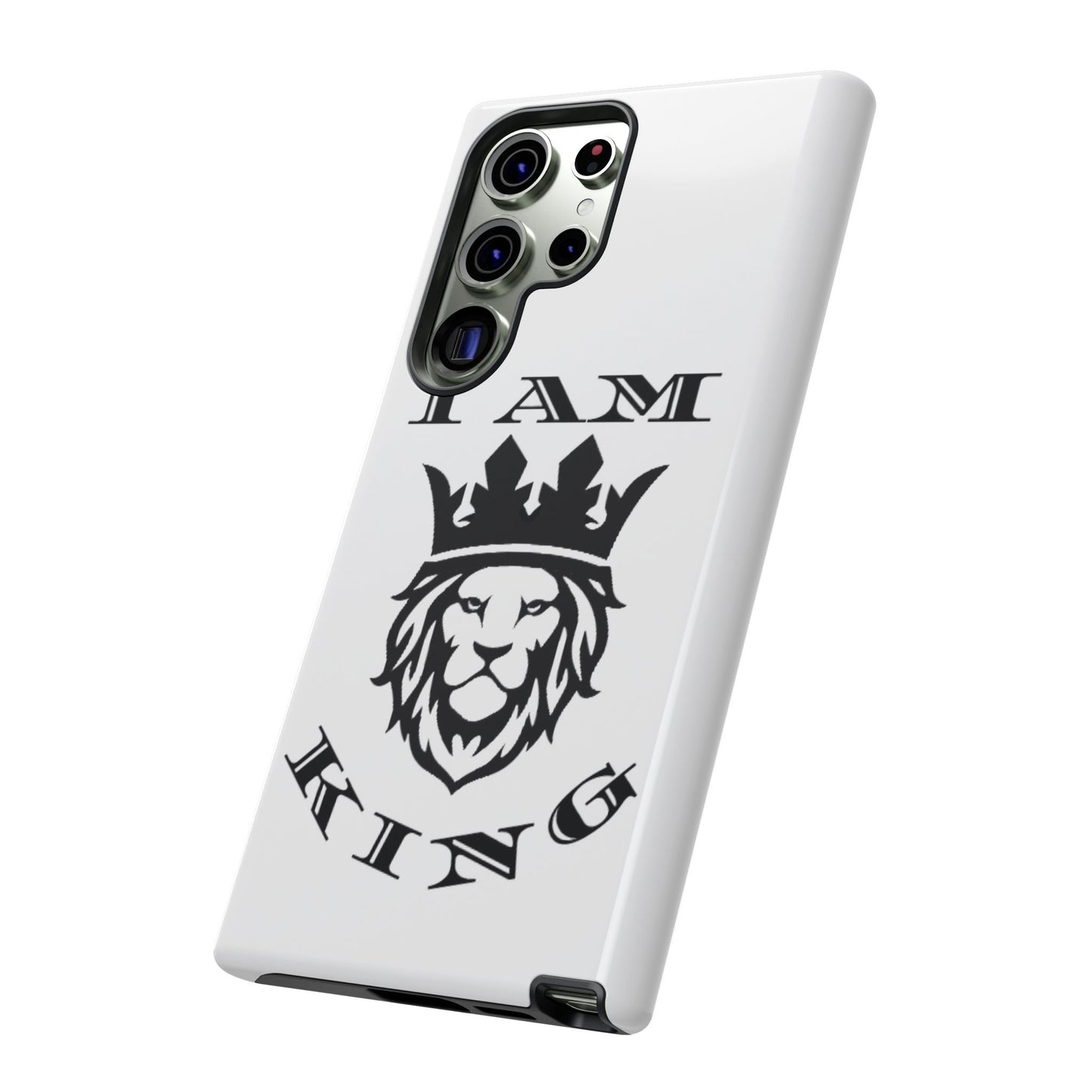 I Am King Lion Phone Case - Tough & Stylish Protection for Confidence, I Am King, I Am Queen, leadership, ruling, family, uplifting, kindness, King, Queen, Love, Lion