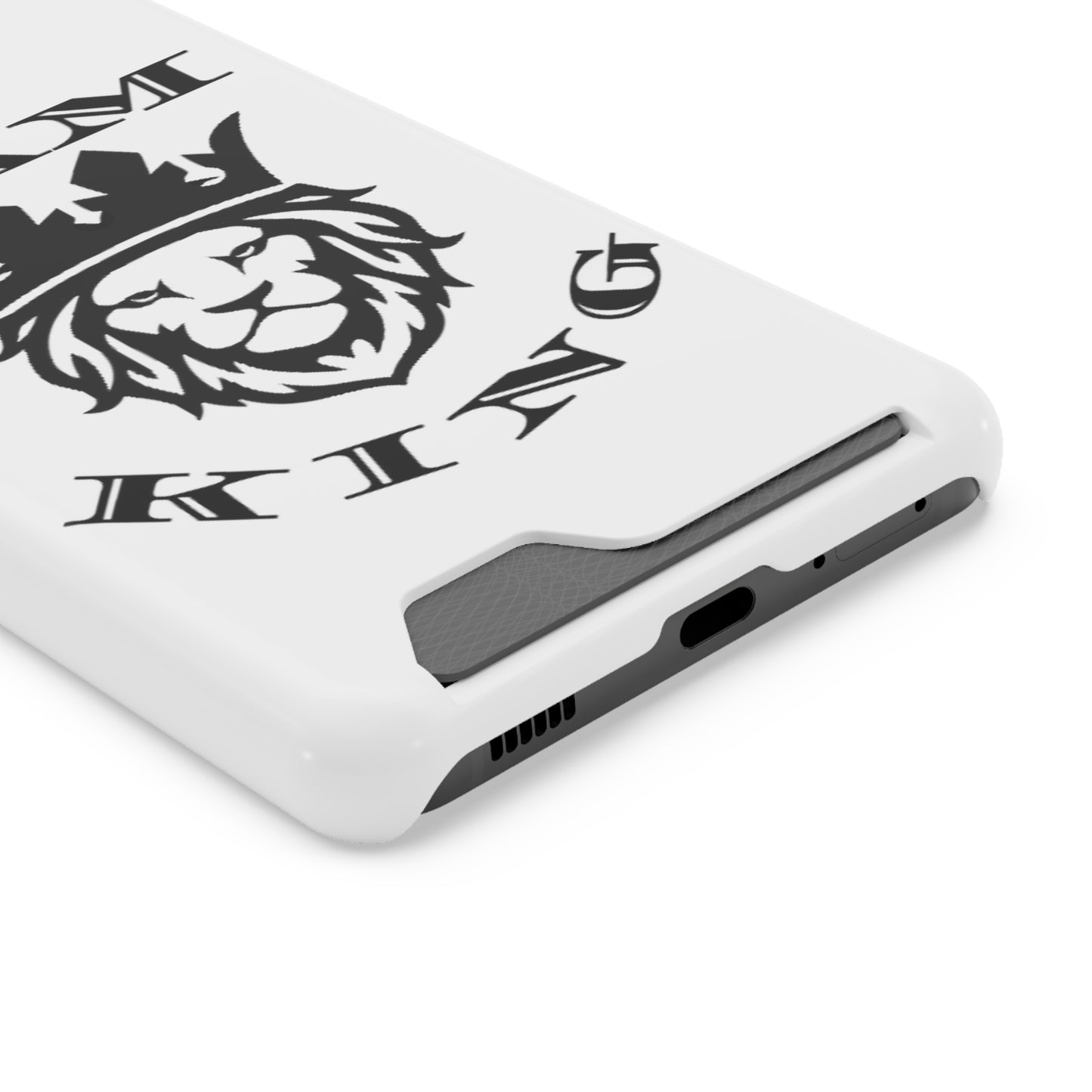 King Crown Phone Case with Card Holder - Stylish Protection for Royalty