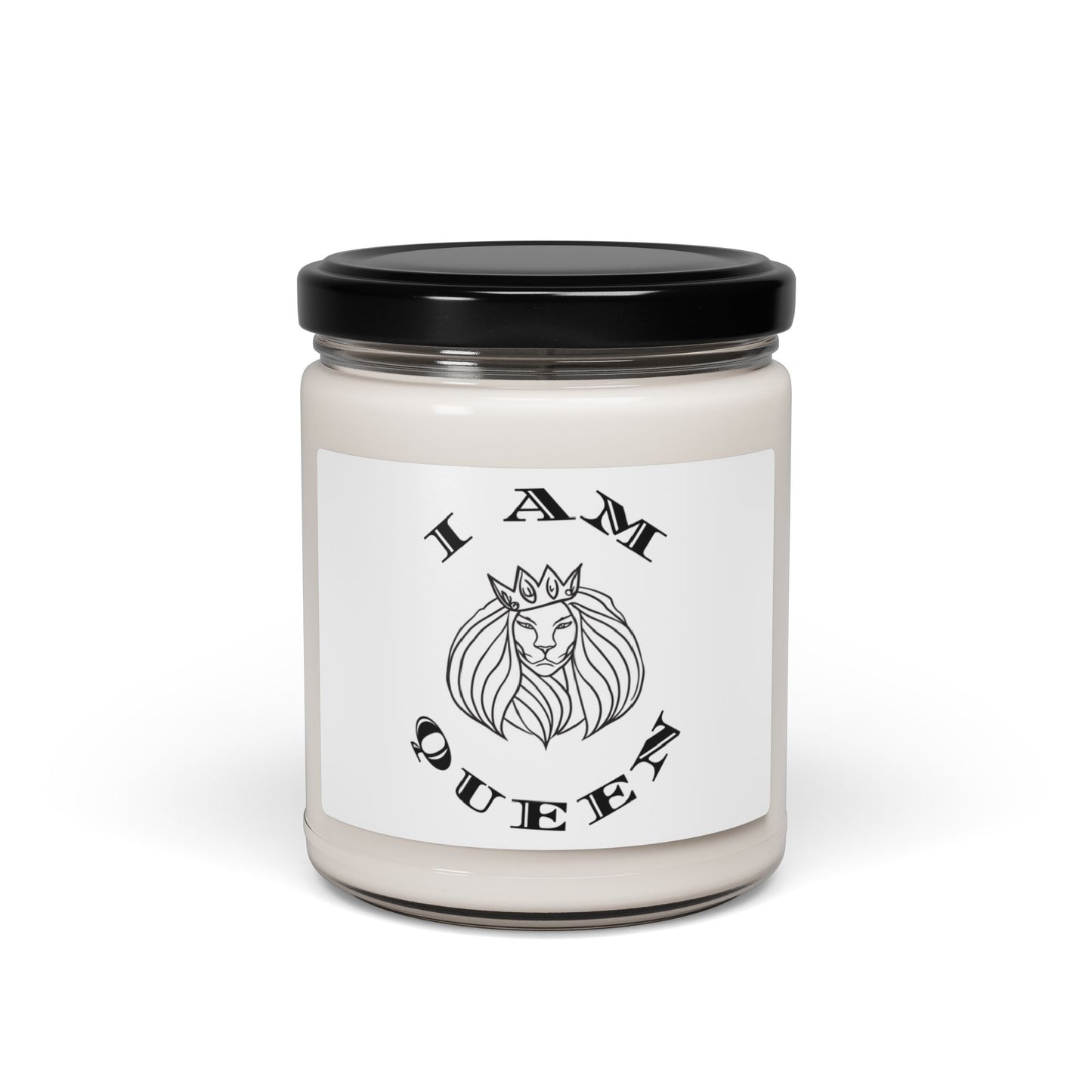 I Am Queen Scented Soy Candle – 9oz Luxury Candle for Self-Care & Empowerment, I Am King, I Am Queen, leadership, ruling, family, uplifting, kindness, King, Queen, Love, Lion.