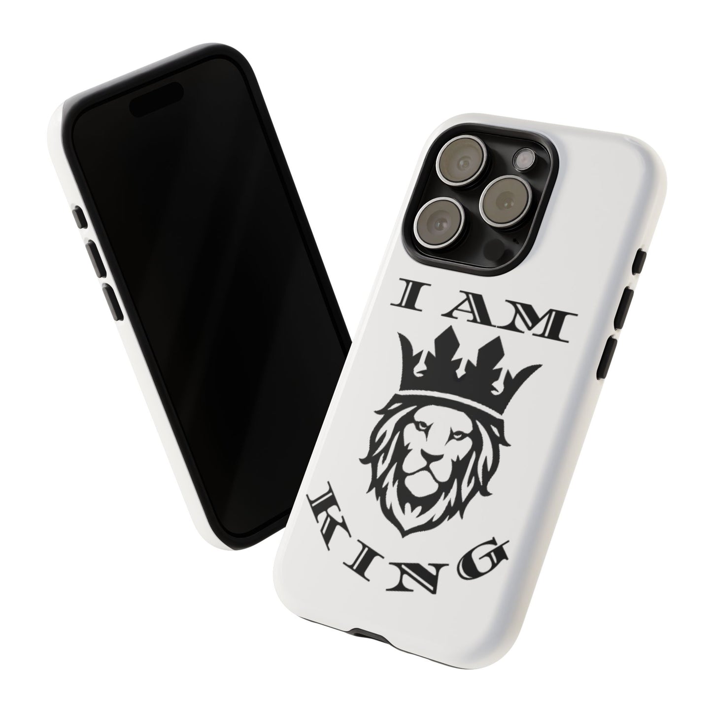 I Am King Lion Phone Case - Tough & Stylish Protection for Confidence, I Am King, I Am Queen, leadership, ruling, family, uplifting, kindness, King, Queen, Love, Lion