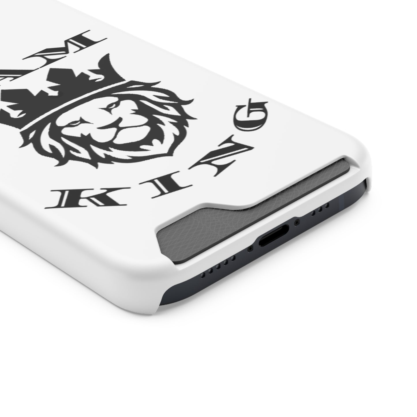 King Crown Phone Case with Card Holder - Stylish Protection for Royalty