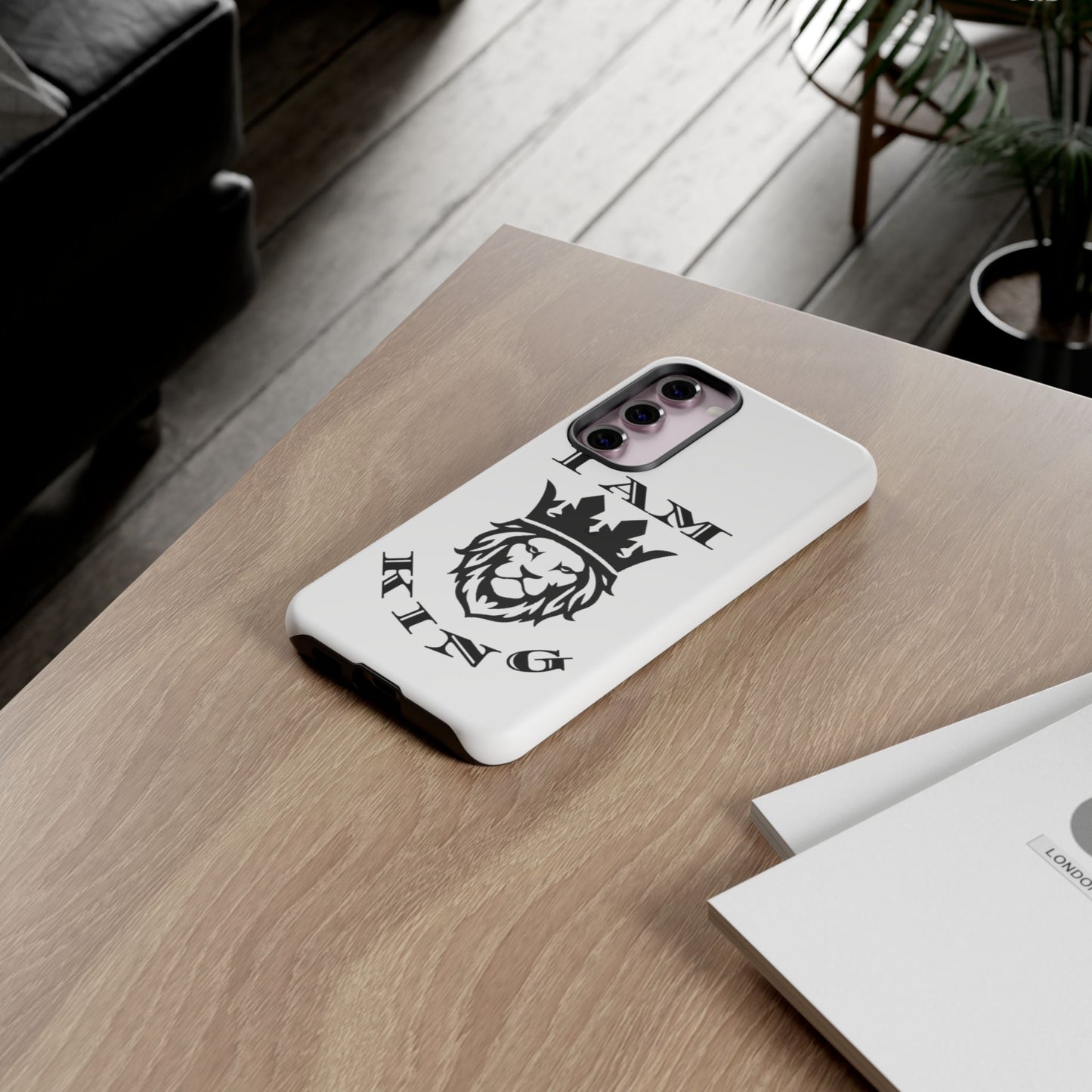 I Am King Lion Phone Case - Tough & Stylish Protection for Confidence, I Am King, I Am Queen, leadership, ruling, family, uplifting, kindness, King, Queen, Love, Lion