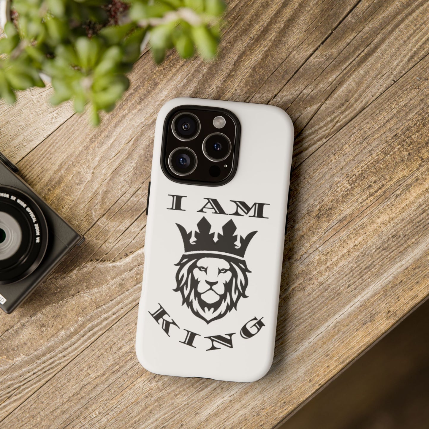 I Am King Lion Phone Case - Tough & Stylish Protection for Confidence, I Am King, I Am Queen, leadership, ruling, family, uplifting, kindness, King, Queen, Love, Lion