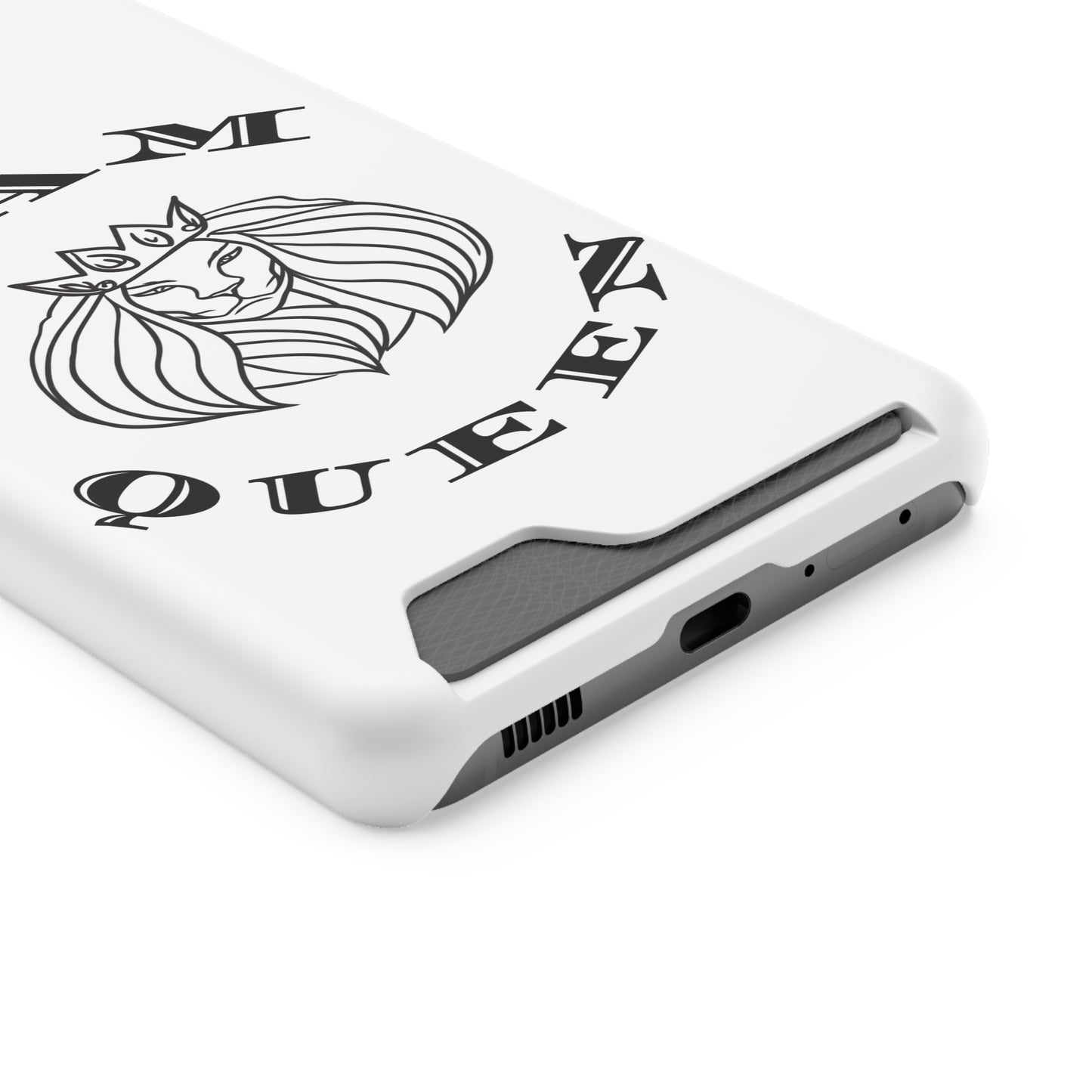 Queen Lion Phone Case with Card Holder - Stylish & Functional