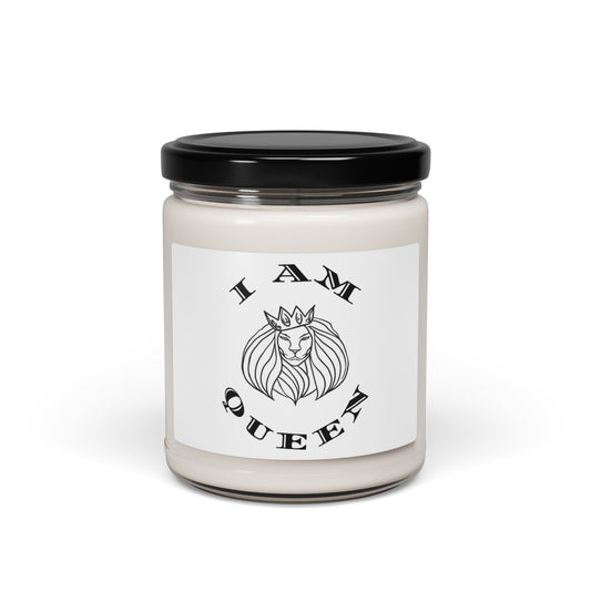 I Am Queen Scented Soy Candle – 9oz Luxury Candle for Self-Care & Empowerment, I Am King, I Am Queen, leadership, ruling, family, uplifting, kindness, King, Queen, Love, Lion.