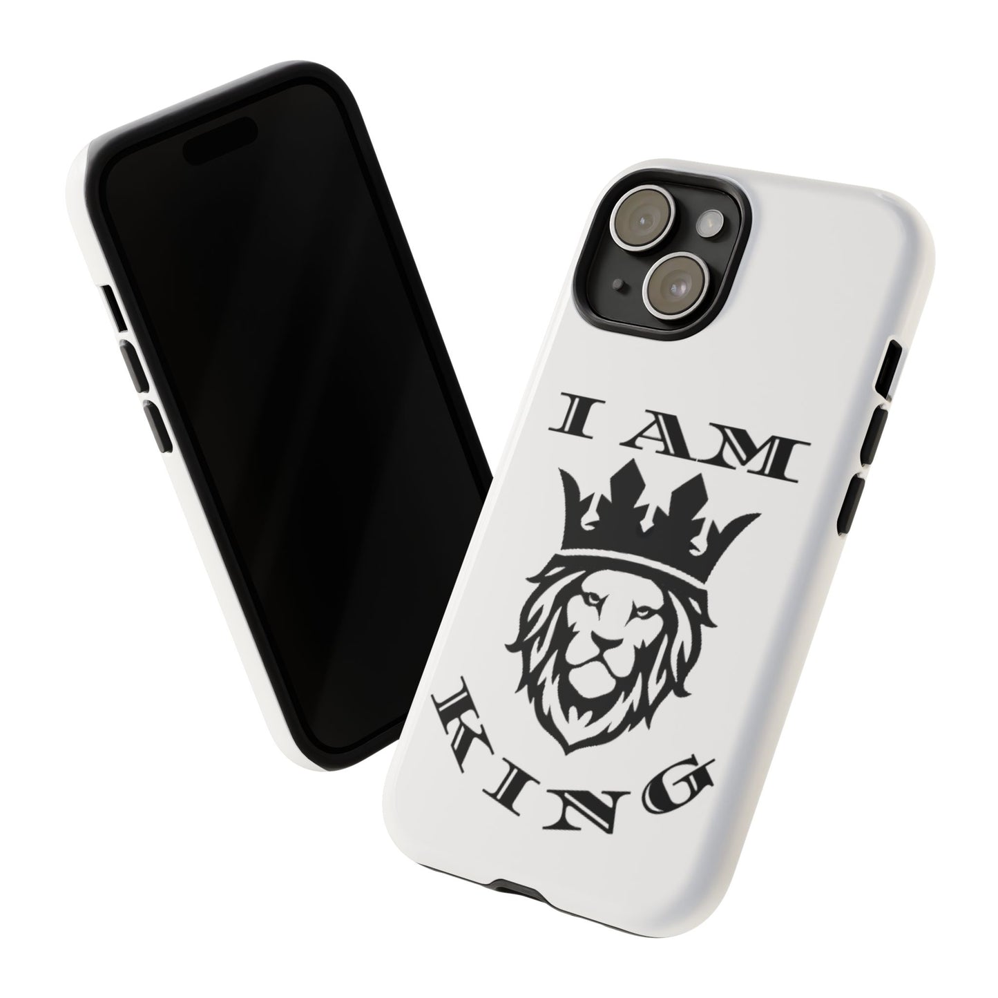 I Am King Lion Phone Case - Tough & Stylish Protection for Confidence, I Am King, I Am Queen, leadership, ruling, family, uplifting, kindness, King, Queen, Love, Lion