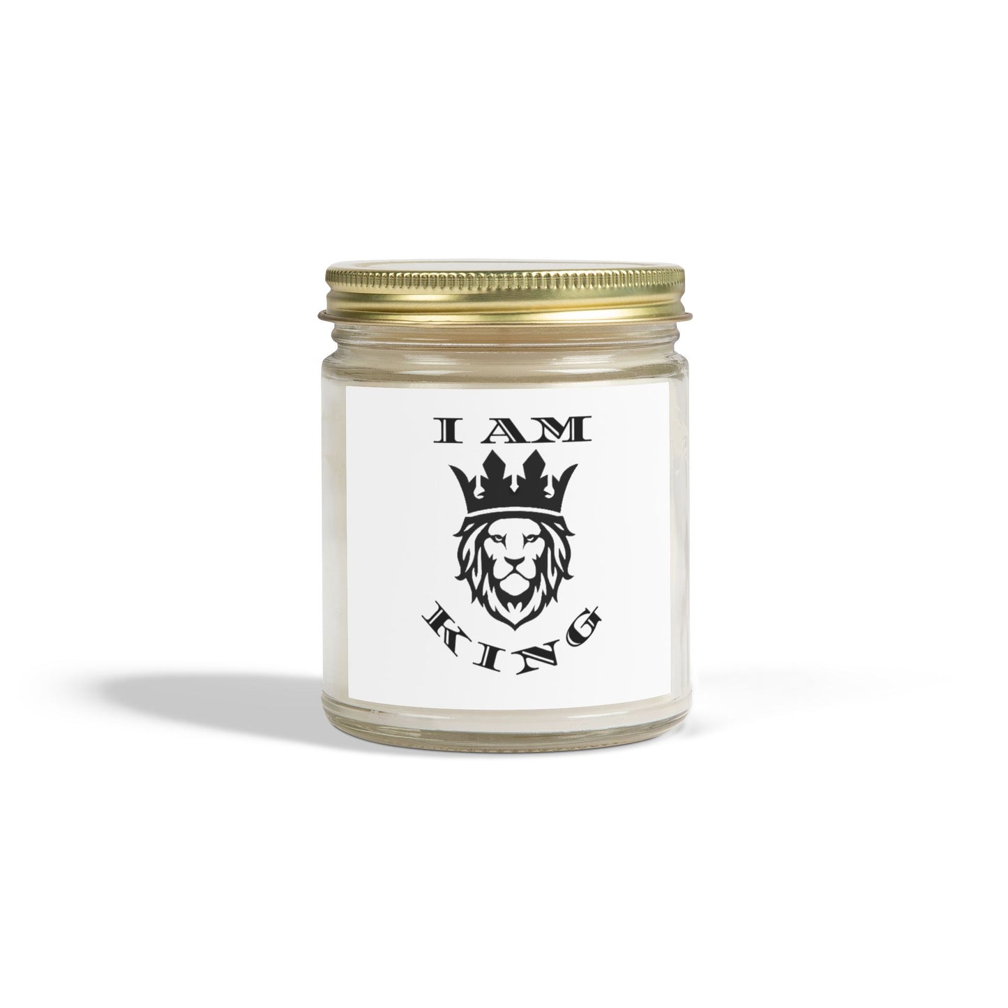 I AM KING Scented Candle - Coconut Apricot Wax (4oz, 9oz) - Inspirational Home Decor, I Am King, I Am Queen, leadership, ruling, family, uplifting, kindness, King, Queen, Love, Lion.