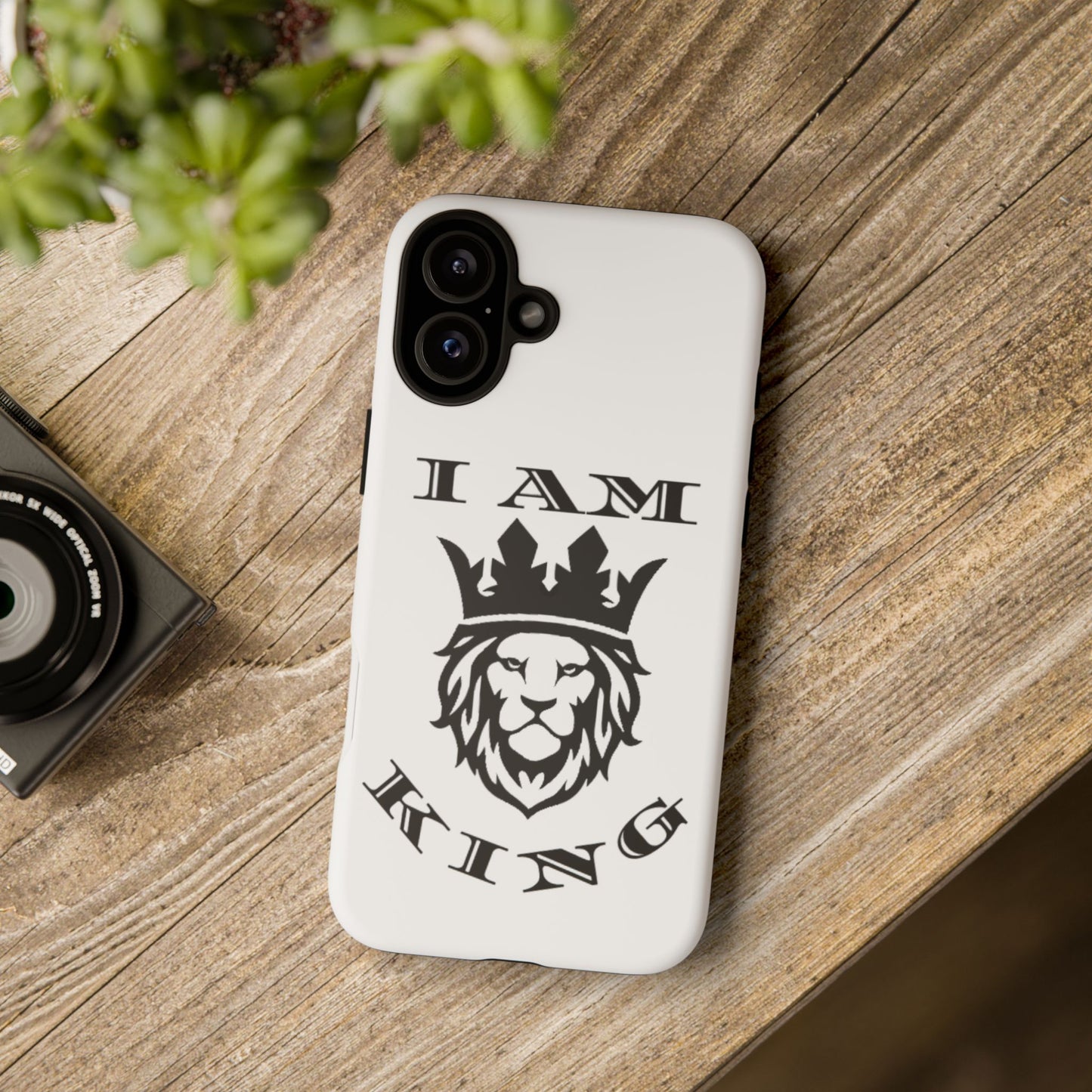 I Am King Lion Phone Case - Tough & Stylish Protection for Confidence, I Am King, I Am Queen, leadership, ruling, family, uplifting, kindness, King, Queen, Love, Lion