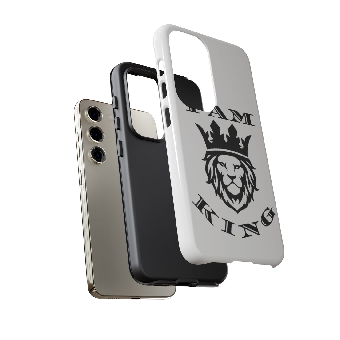 I Am King Lion Phone Case - Tough & Stylish Protection for Confidence, I Am King, I Am Queen, leadership, ruling, family, uplifting, kindness, King, Queen, Love, Lion