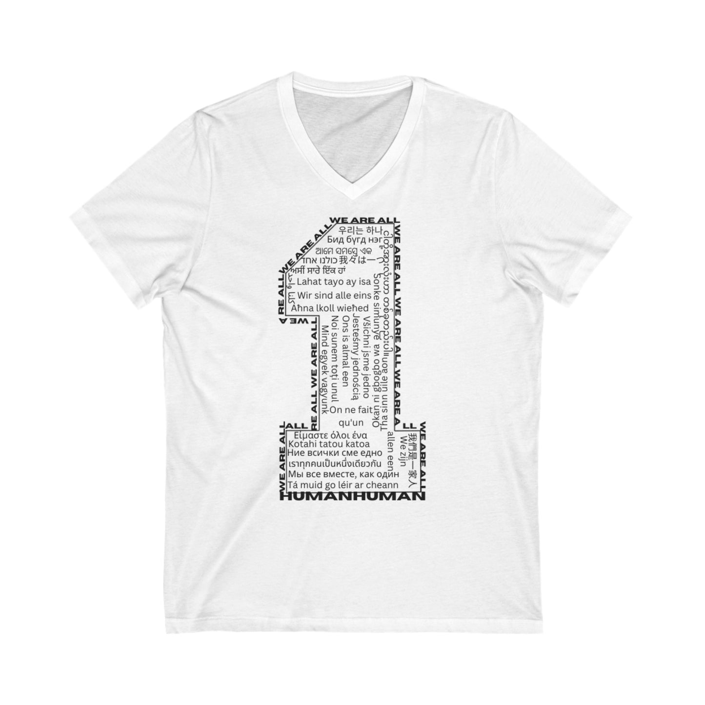 Unisex Jersey Short Sleeve V-Neck Tee