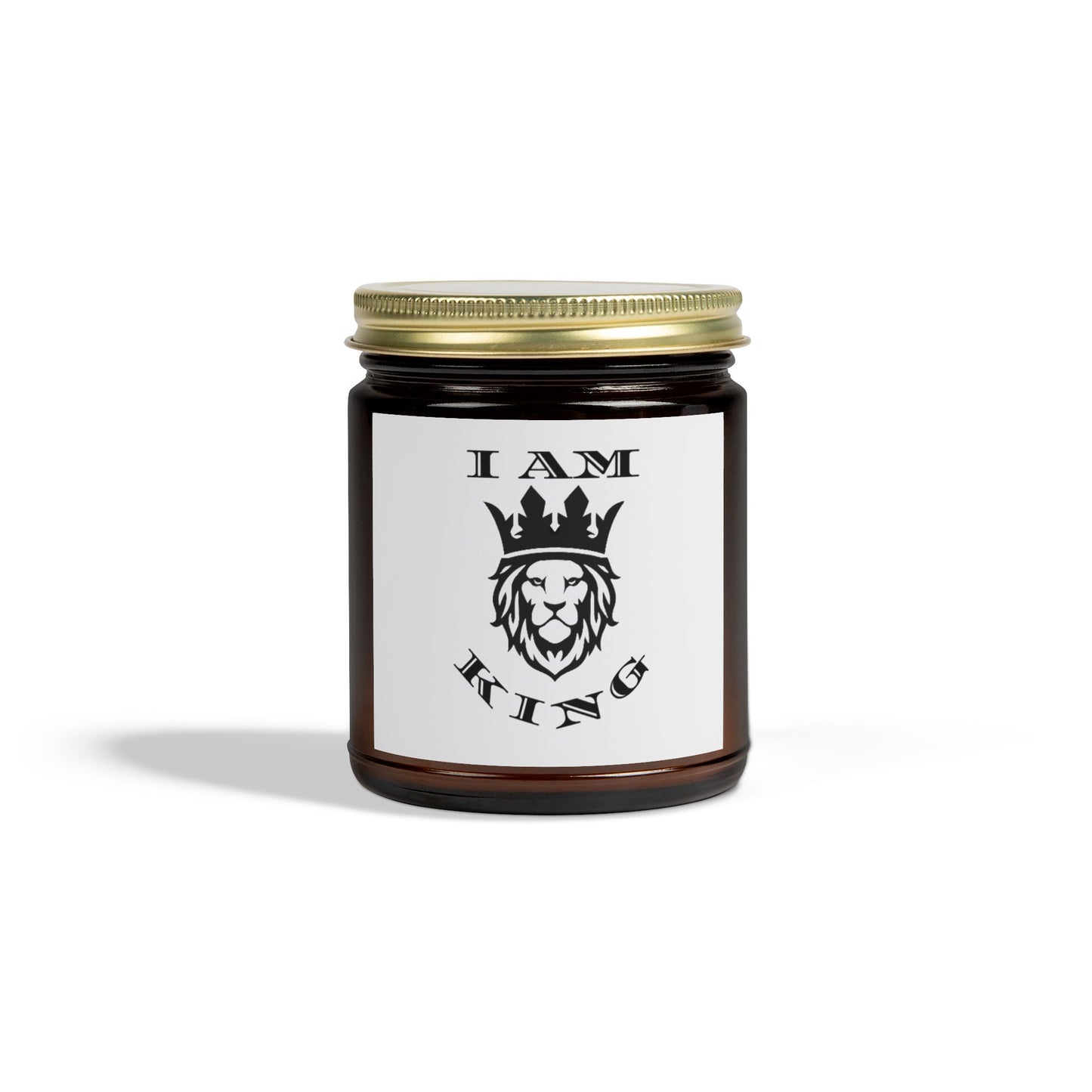 I AM KING Scented Candle - Coconut Apricot Wax (4oz, 9oz) - Inspirational Home Decor, I Am King, I Am Queen, leadership, ruling, family, uplifting, kindness, King, Queen, Love, Lion.