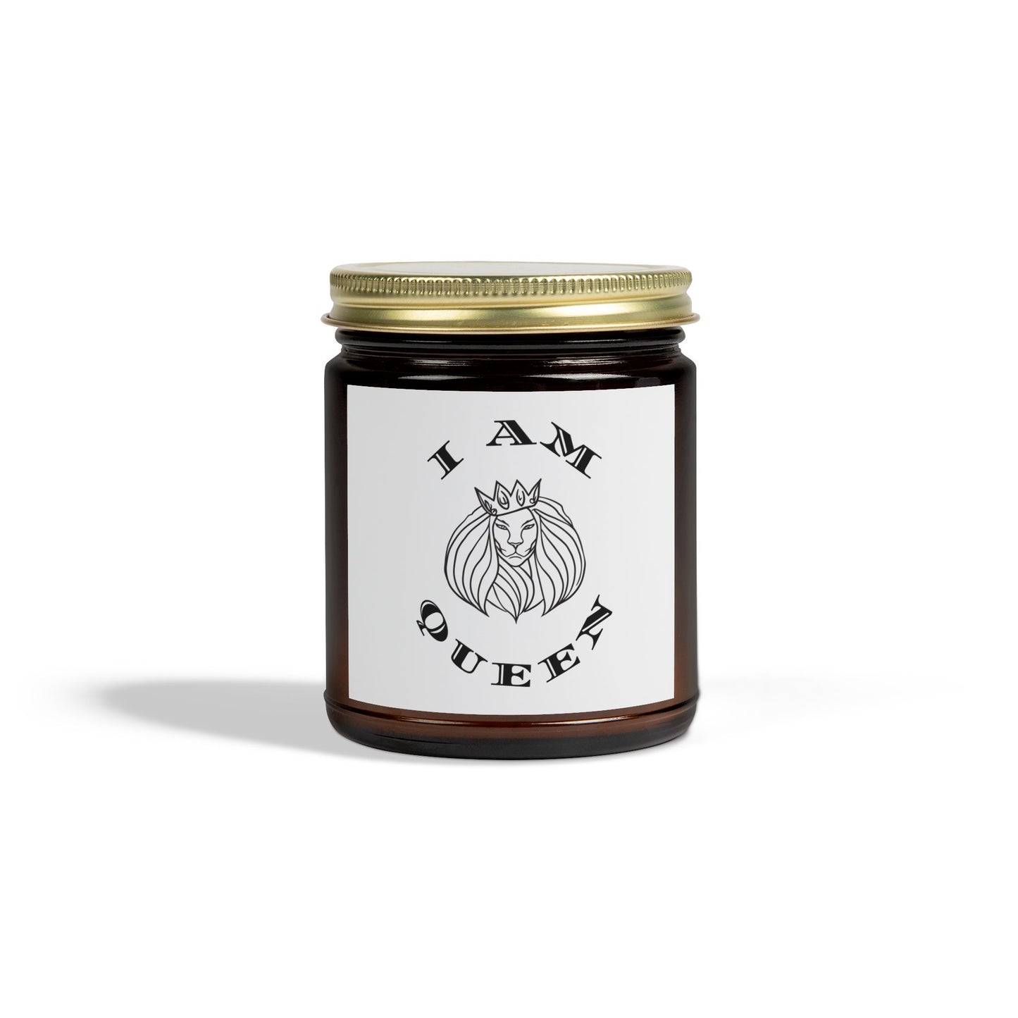 I AM QUEEN Scented Candle - Coconut Apricot Wax (4oz, 9oz) I Am King, I Am Queen, leadership, ruling, family, uplifting, kindness, King, Queen, Love, Lion.