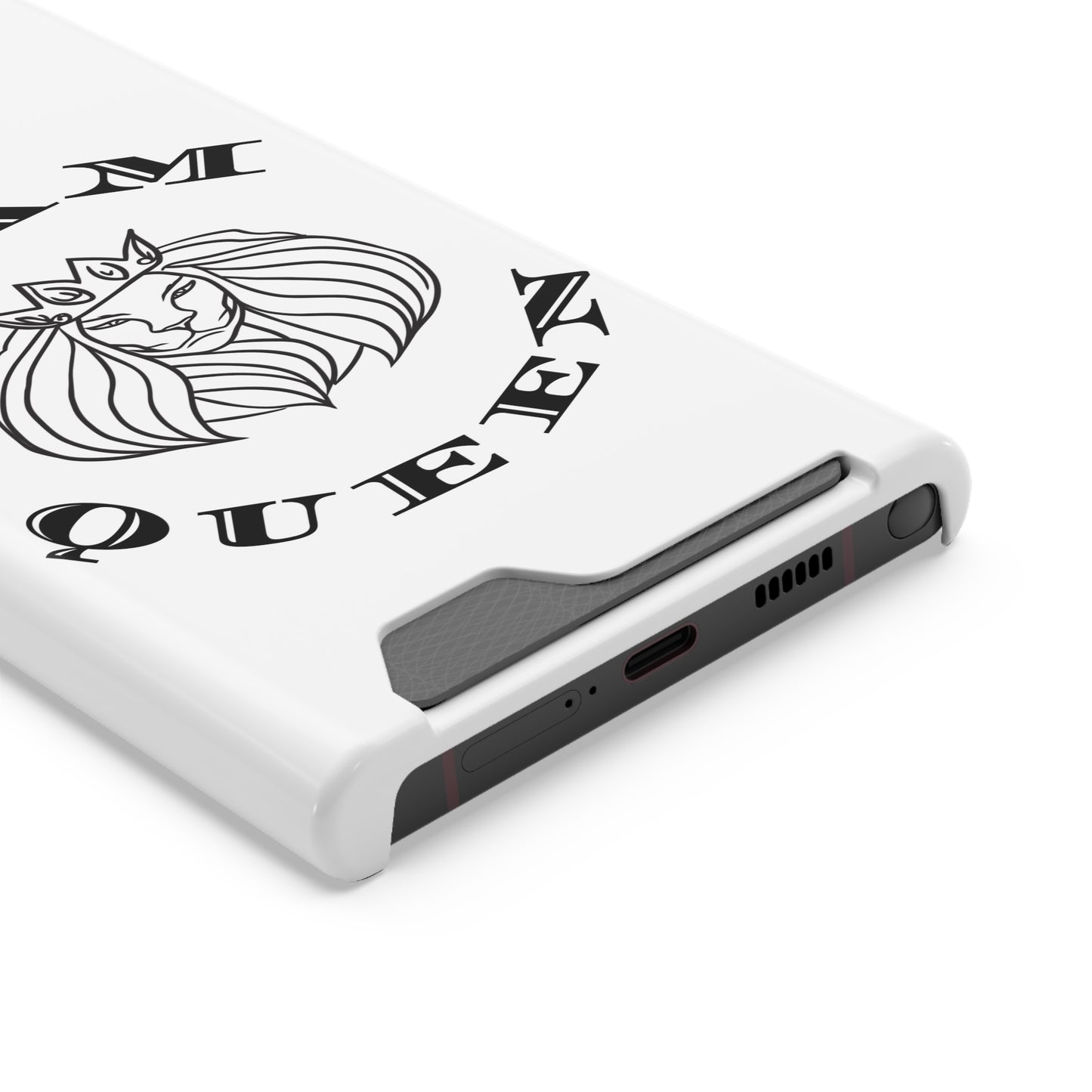 Queen Lion Phone Case with Card Holder - Stylish & Functional