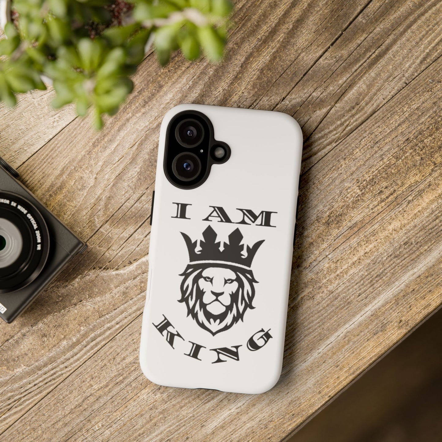I Am King Lion Phone Case - Tough & Stylish Protection for Confidence, I Am King, I Am Queen, leadership, ruling, family, uplifting, kindness, King, Queen, Love, Lion