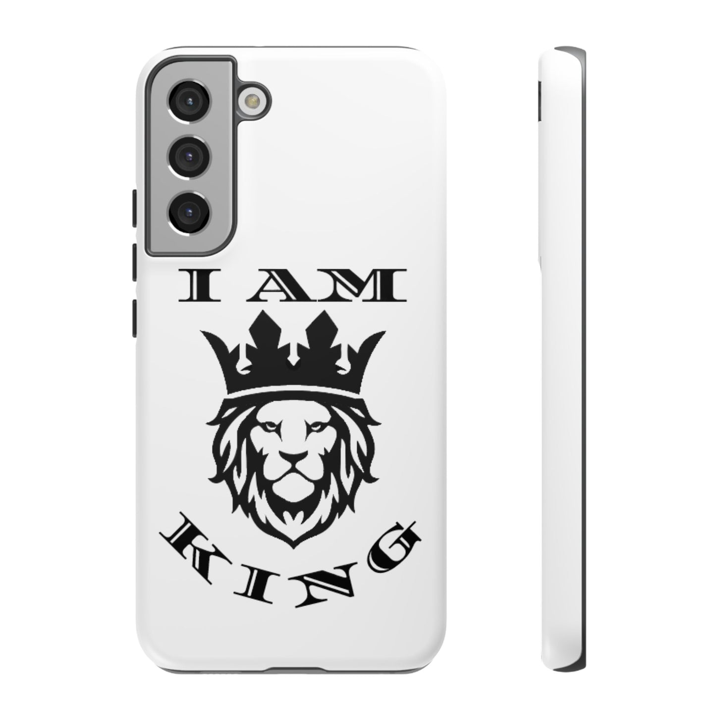 I Am King Lion Phone Case - Tough & Stylish Protection for Confidence, I Am King, I Am Queen, leadership, ruling, family, uplifting, kindness, King, Queen, Love, Lion