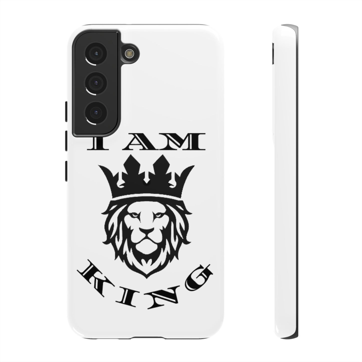 I Am King Lion Phone Case - Tough & Stylish Protection for Confidence, I Am King, I Am Queen, leadership, ruling, family, uplifting, kindness, King, Queen, Love, Lion