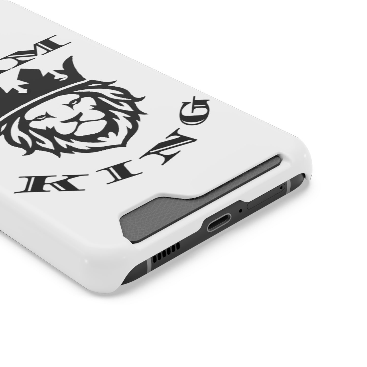King Crown Phone Case with Card Holder - Stylish Protection for Royalty