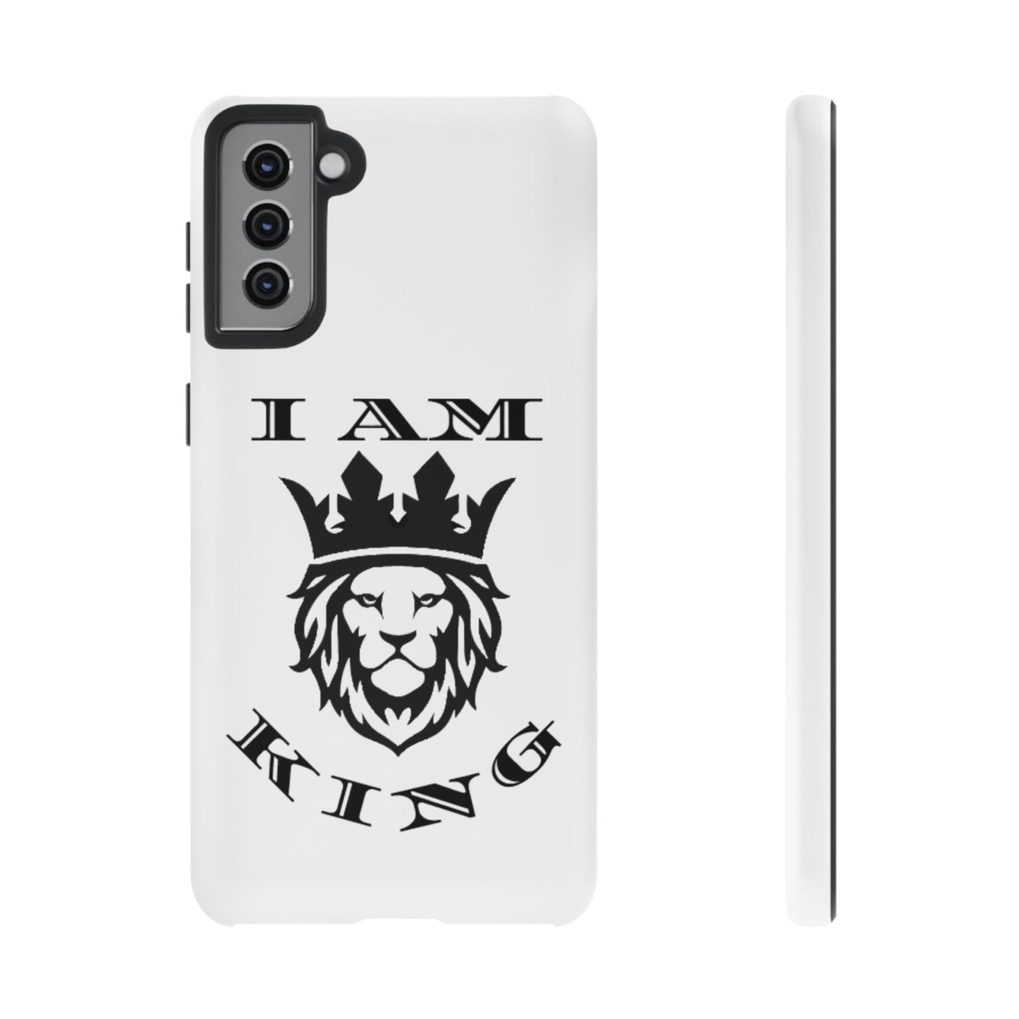 I Am King Lion Phone Case - Tough & Stylish Protection for Confidence, I Am King, I Am Queen, leadership, ruling, family, uplifting, kindness, King, Queen, Love, Lion