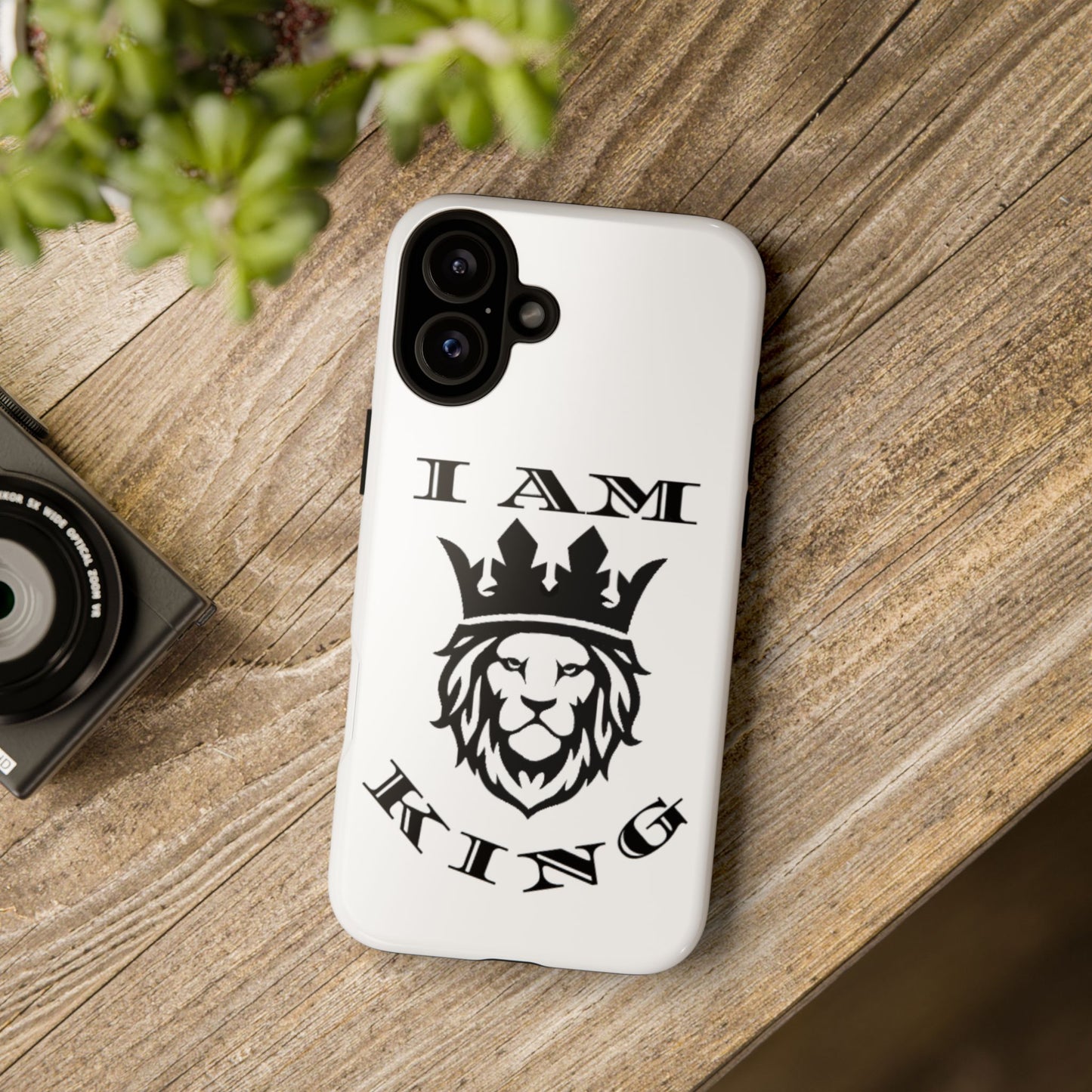 I Am King Lion Phone Case - Tough & Stylish Protection for Confidence, I Am King, I Am Queen, leadership, ruling, family, uplifting, kindness, King, Queen, Love, Lion