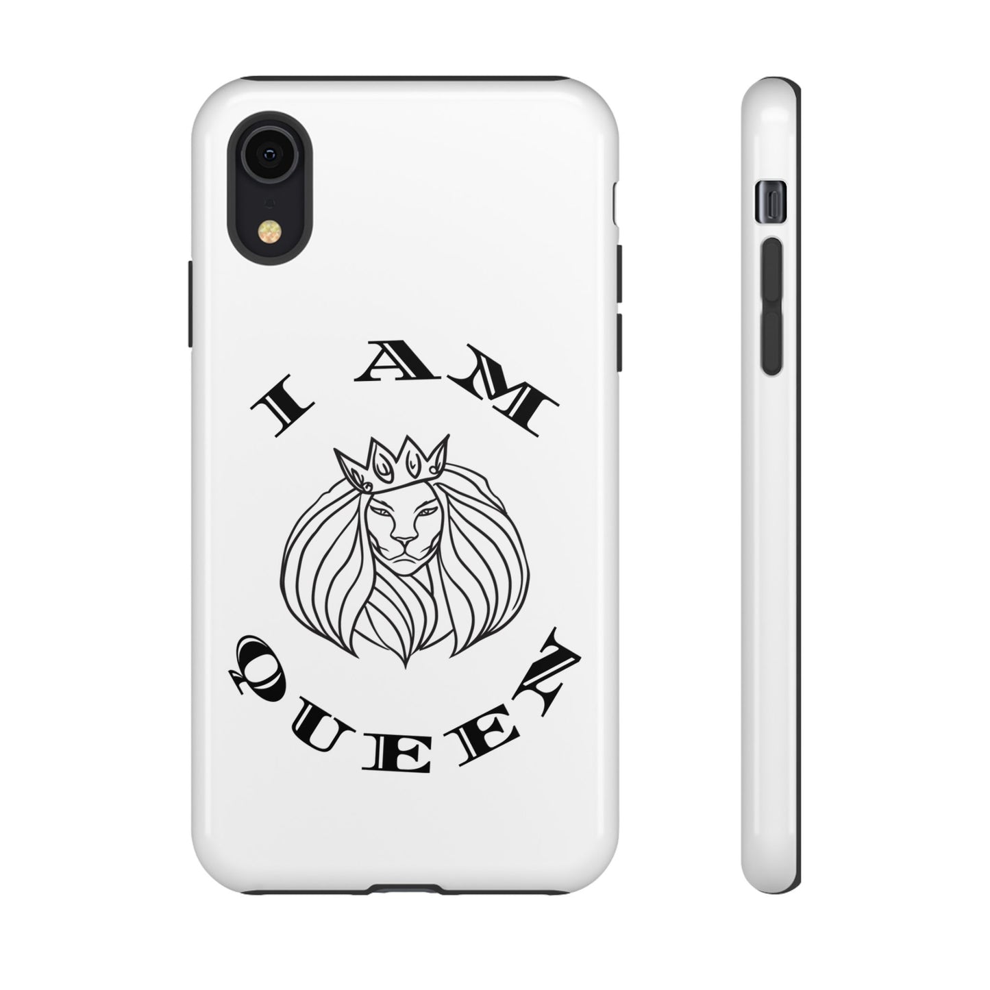 I Am Queen Tough Phone Case - Stylish Protection with Lion Design, I Am King, I Am Queen, leadership, ruling, family, uplifting, kindness, King, Queen, Love, Lion.