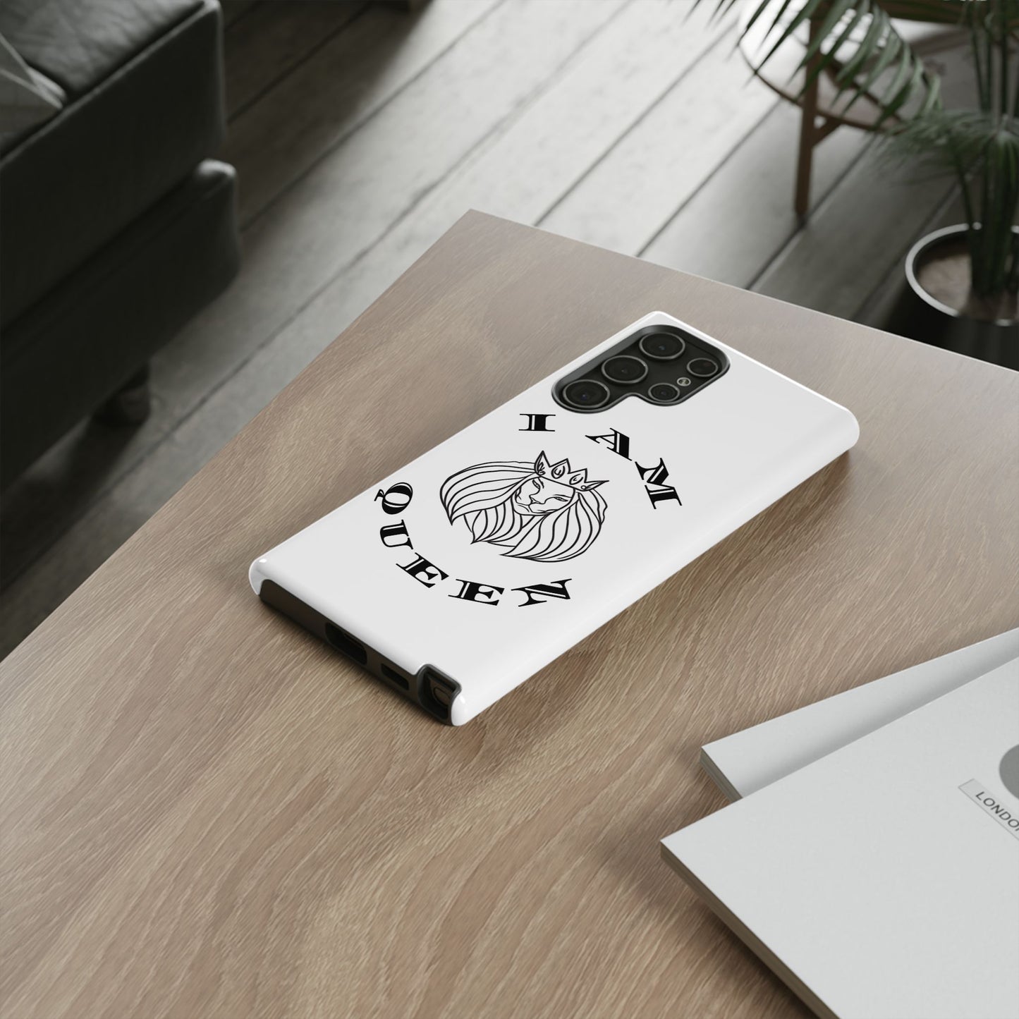 I Am Queen Tough Phone Case - Stylish Protection with Lion Design, I Am King, I Am Queen, leadership, ruling, family, uplifting, kindness, King, Queen, Love, Lion.