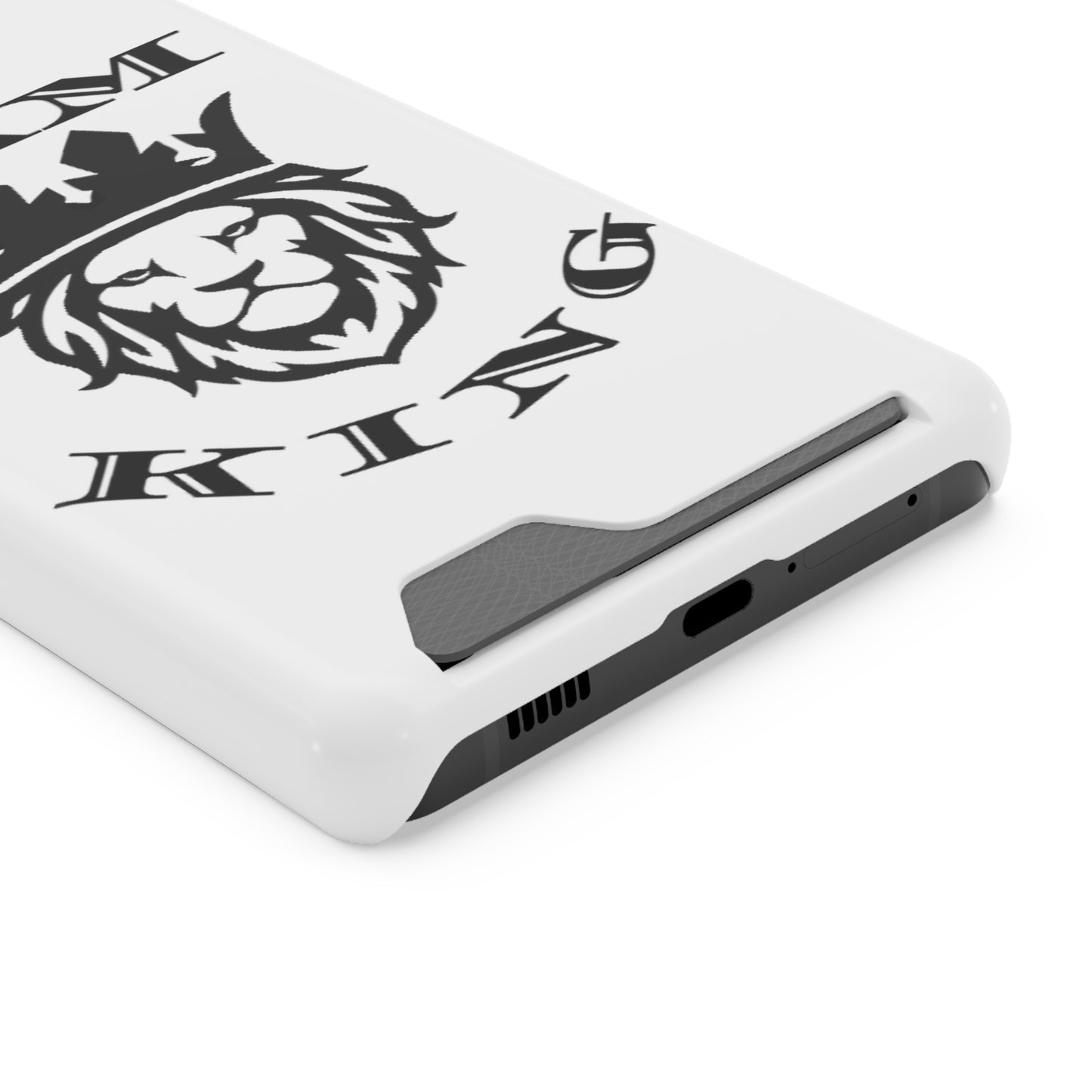 King Crown Phone Case with Card Holder - Stylish Protection for Royalty