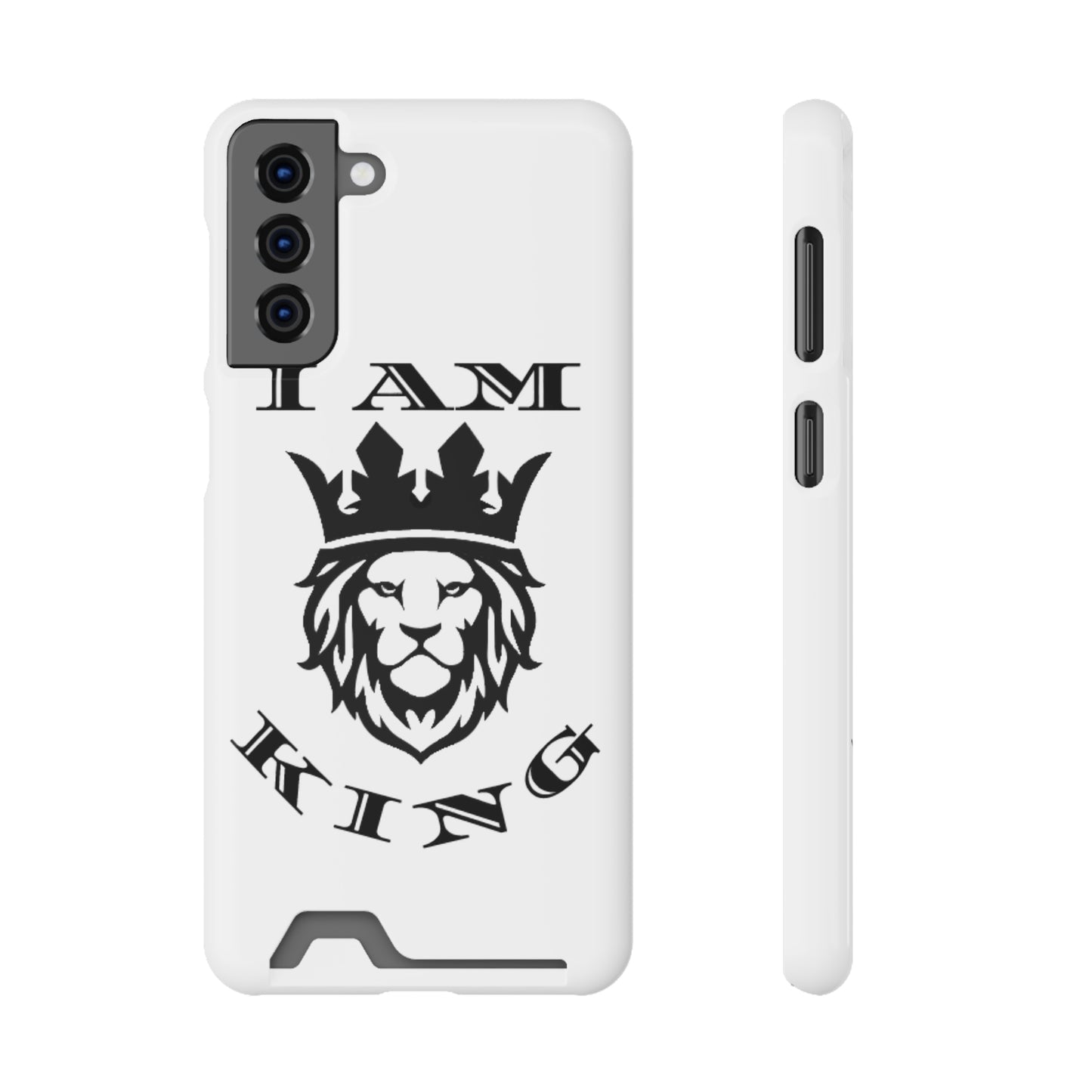 King Crown Phone Case with Card Holder - Stylish Protection for Royalty