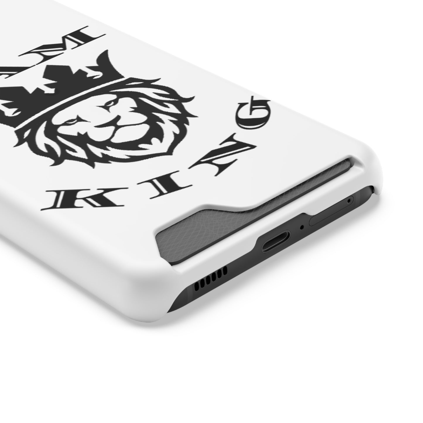 King Crown Phone Case with Card Holder - Stylish Protection for Royalty