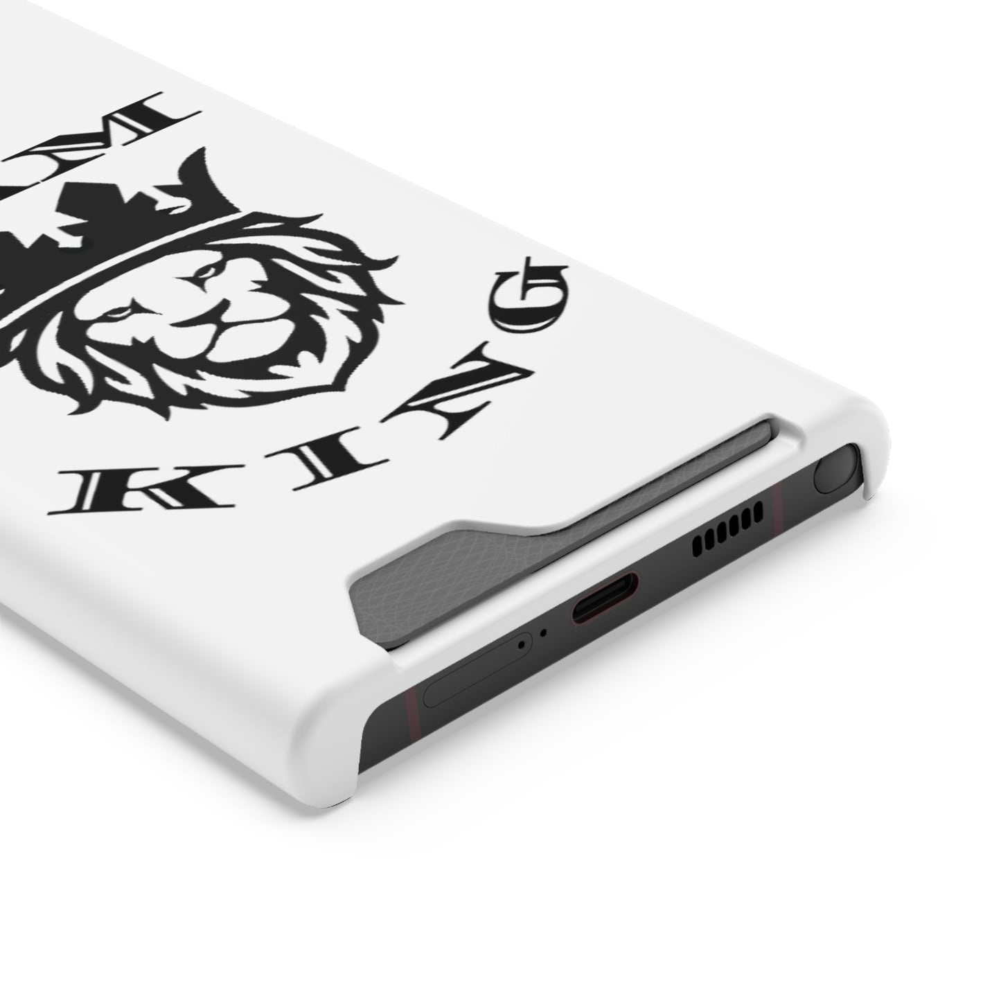 King Crown Phone Case with Card Holder - Stylish Protection for Royalty