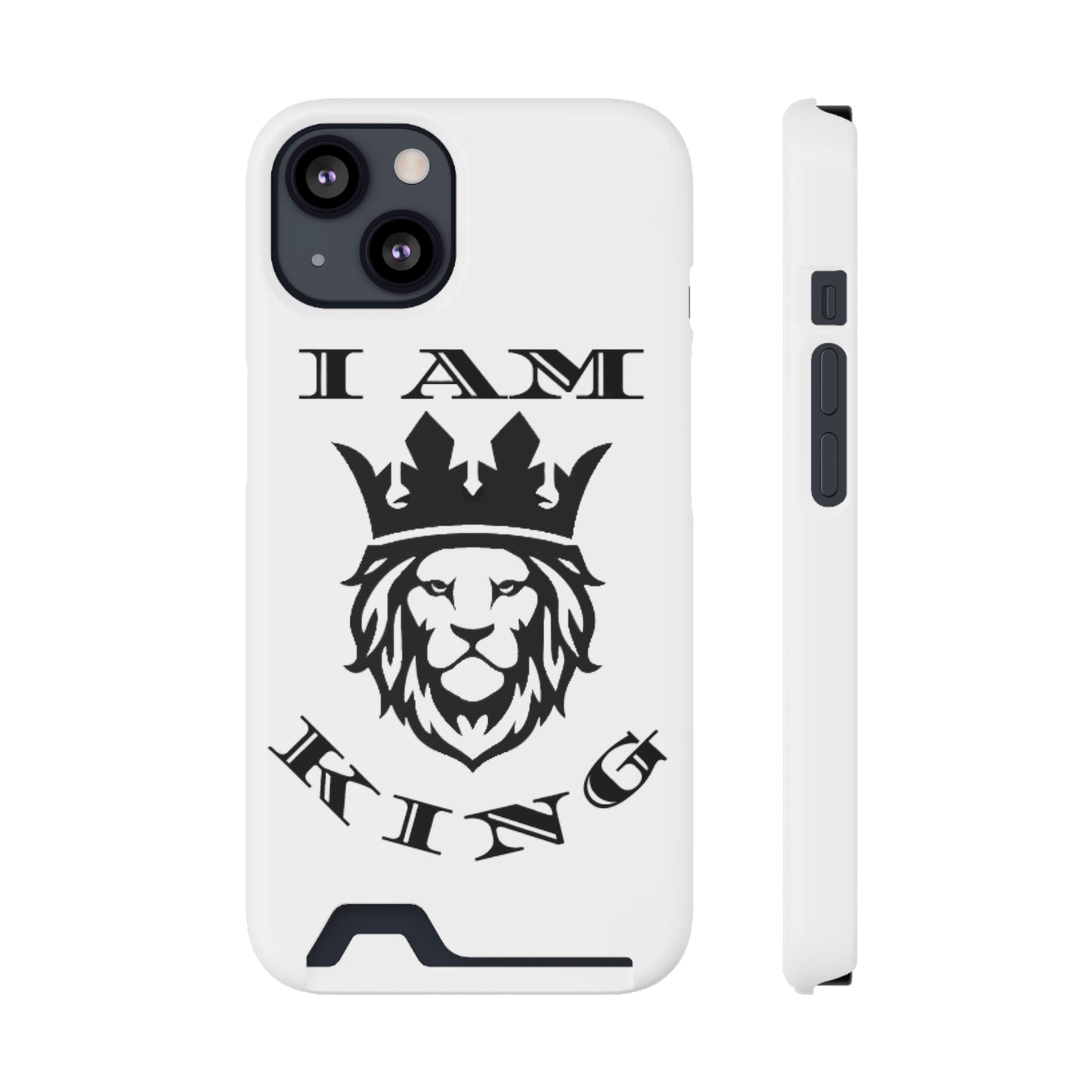 King Crown Phone Case with Card Holder - Stylish Protection for Royalty