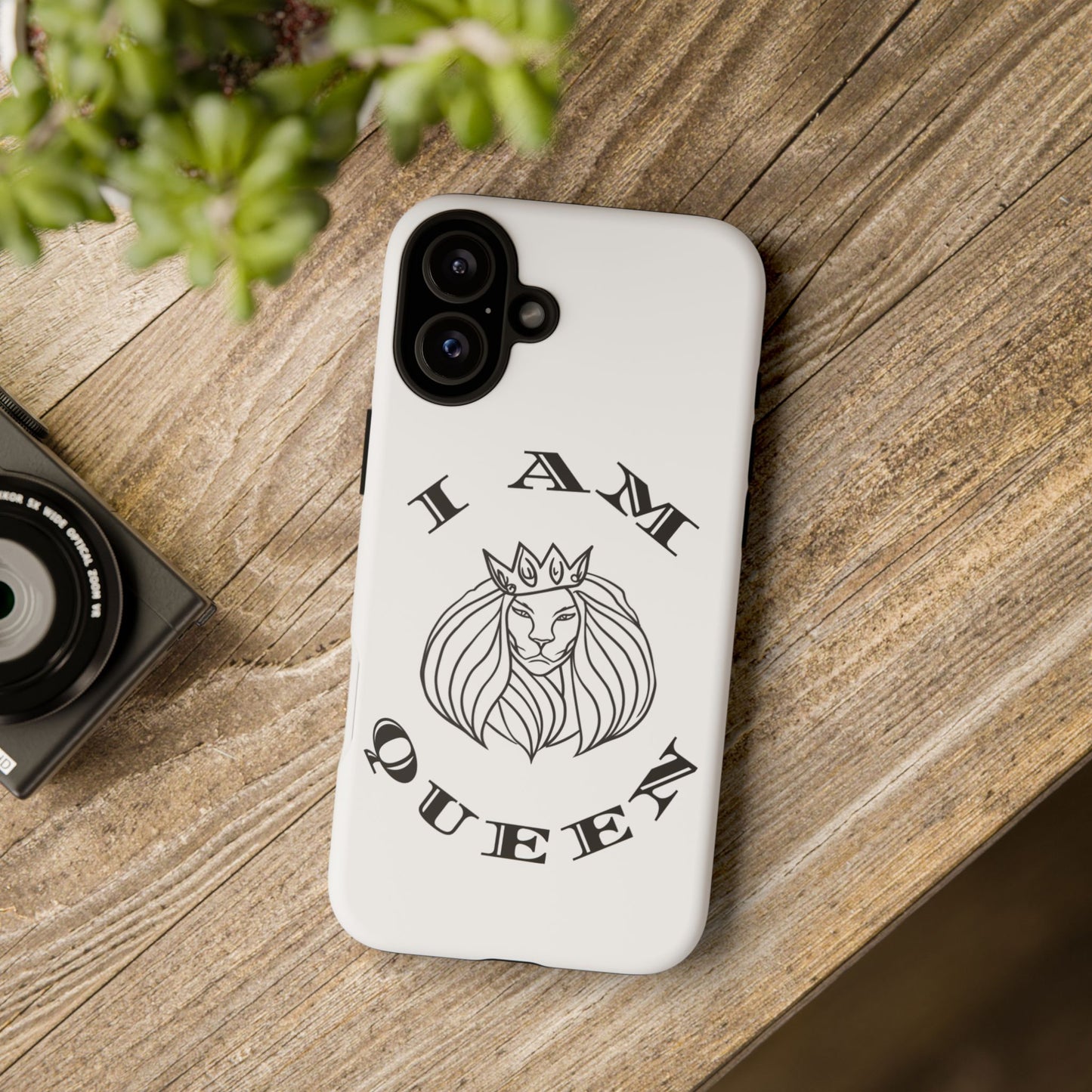 I Am Queen Tough Phone Case - Stylish Protection with Lion Design, I Am King, I Am Queen, leadership, ruling, family, uplifting, kindness, King, Queen, Love, Lion.