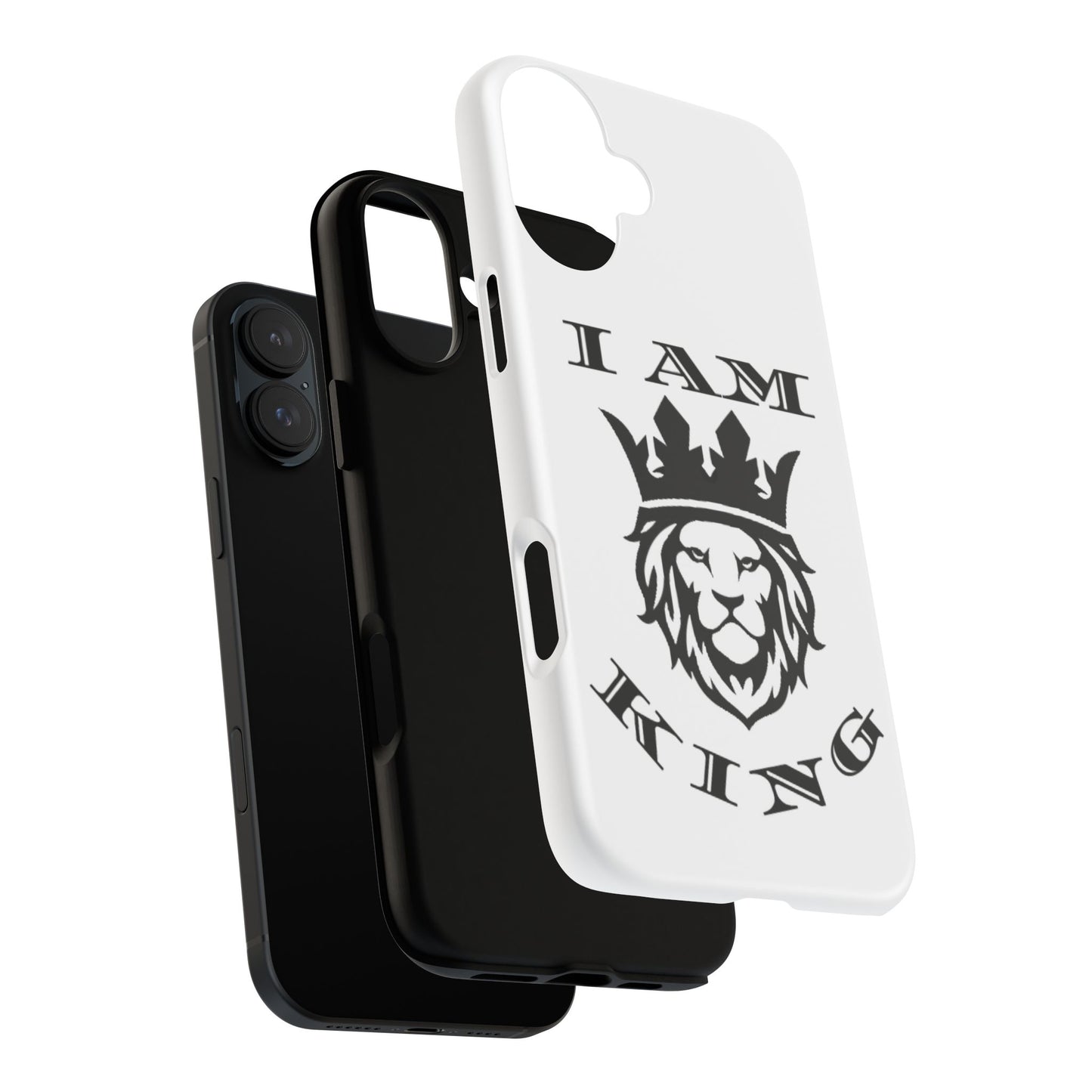 I Am King Lion Phone Case - Tough & Stylish Protection for Confidence, I Am King, I Am Queen, leadership, ruling, family, uplifting, kindness, King, Queen, Love, Lion
