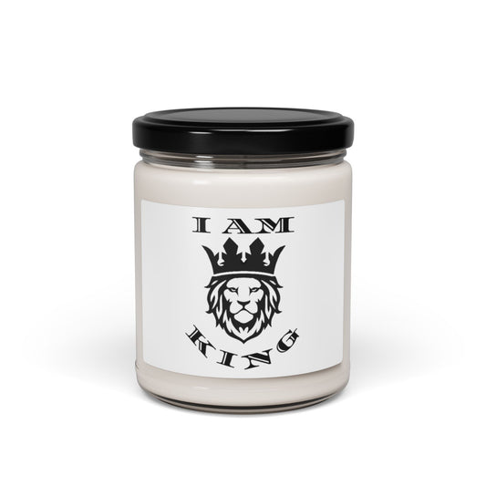 I AM KING Scented Soy Candle - Luxurious 9oz Aromatherapy Decor for Royalty Lovers