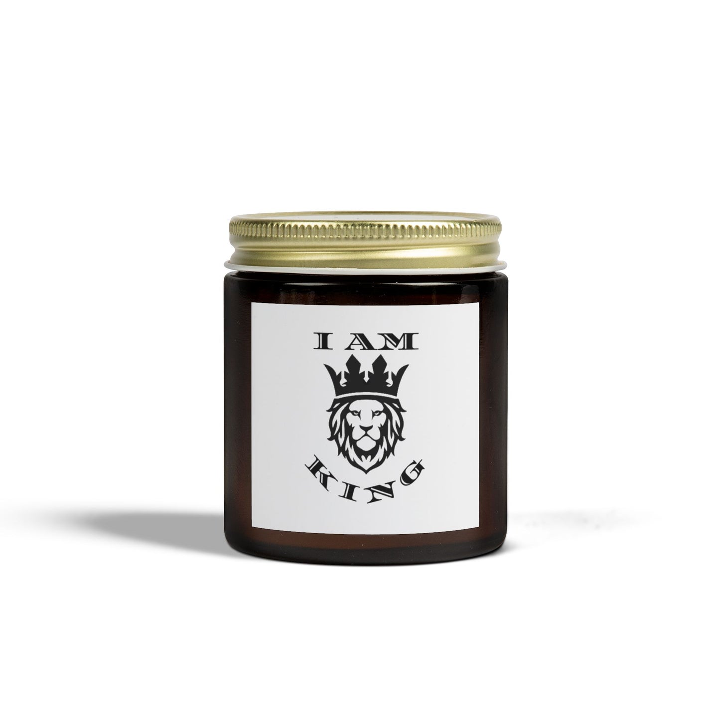 I AM KING Scented Candle - Coconut Apricot Wax (4oz, 9oz) - Inspirational Home Decor, I Am King, I Am Queen, leadership, ruling, family, uplifting, kindness, King, Queen, Love, Lion.
